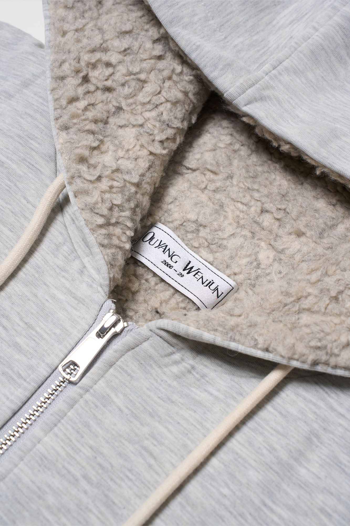 OUYANG WENJUN Sherpa-Lined Hooded Jacket