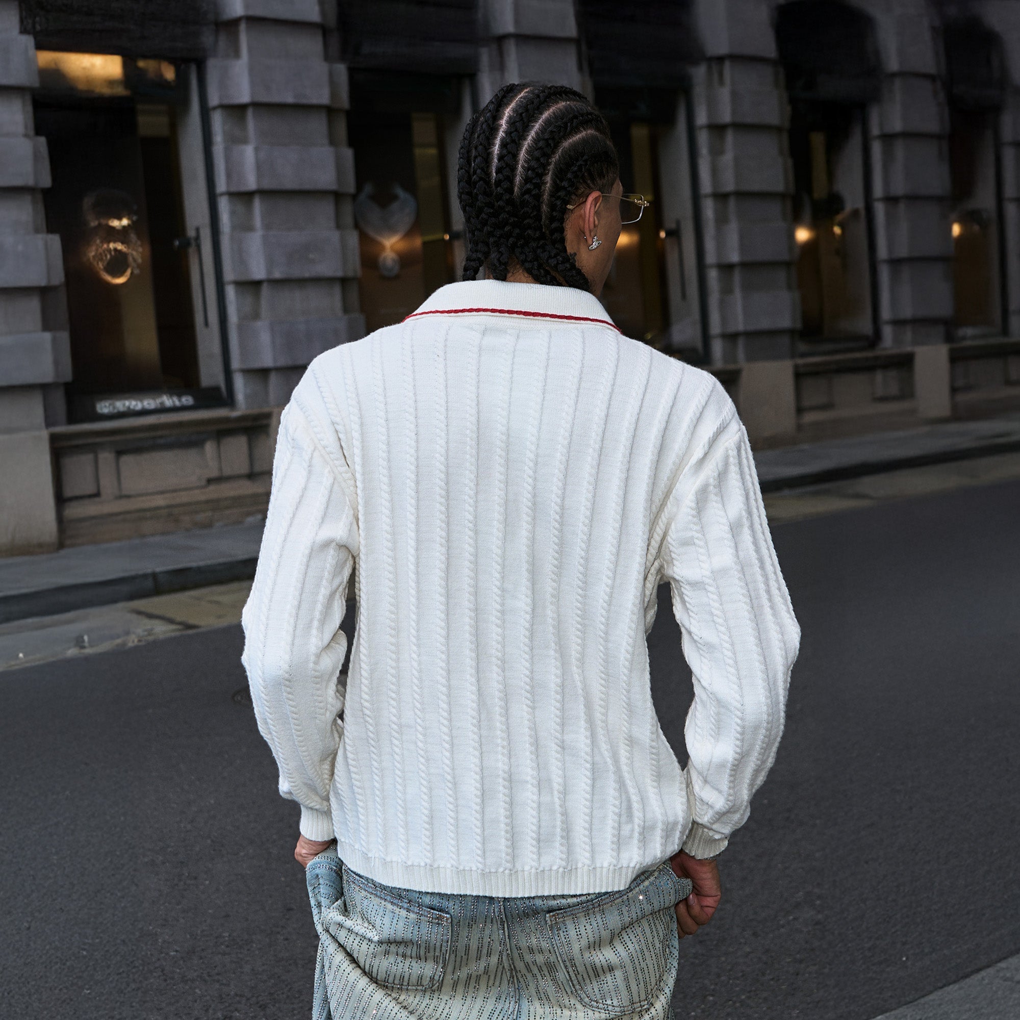 STEEPC Twist-Stitch Contrast Piped Sweater, premium urban and streetwear designers apparel on PROJECTISR.com, STEEPC
