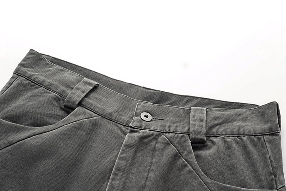 AVINMADE Curved-Blade Paneled Cargo Jeans