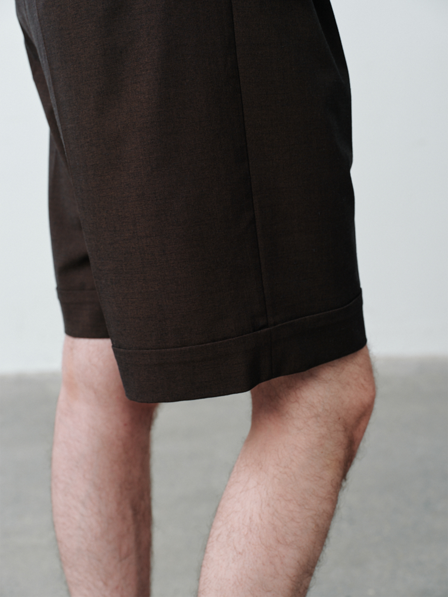 GRAINMUSTARD Pleated Linen-Blend Belt Tailored Shorts