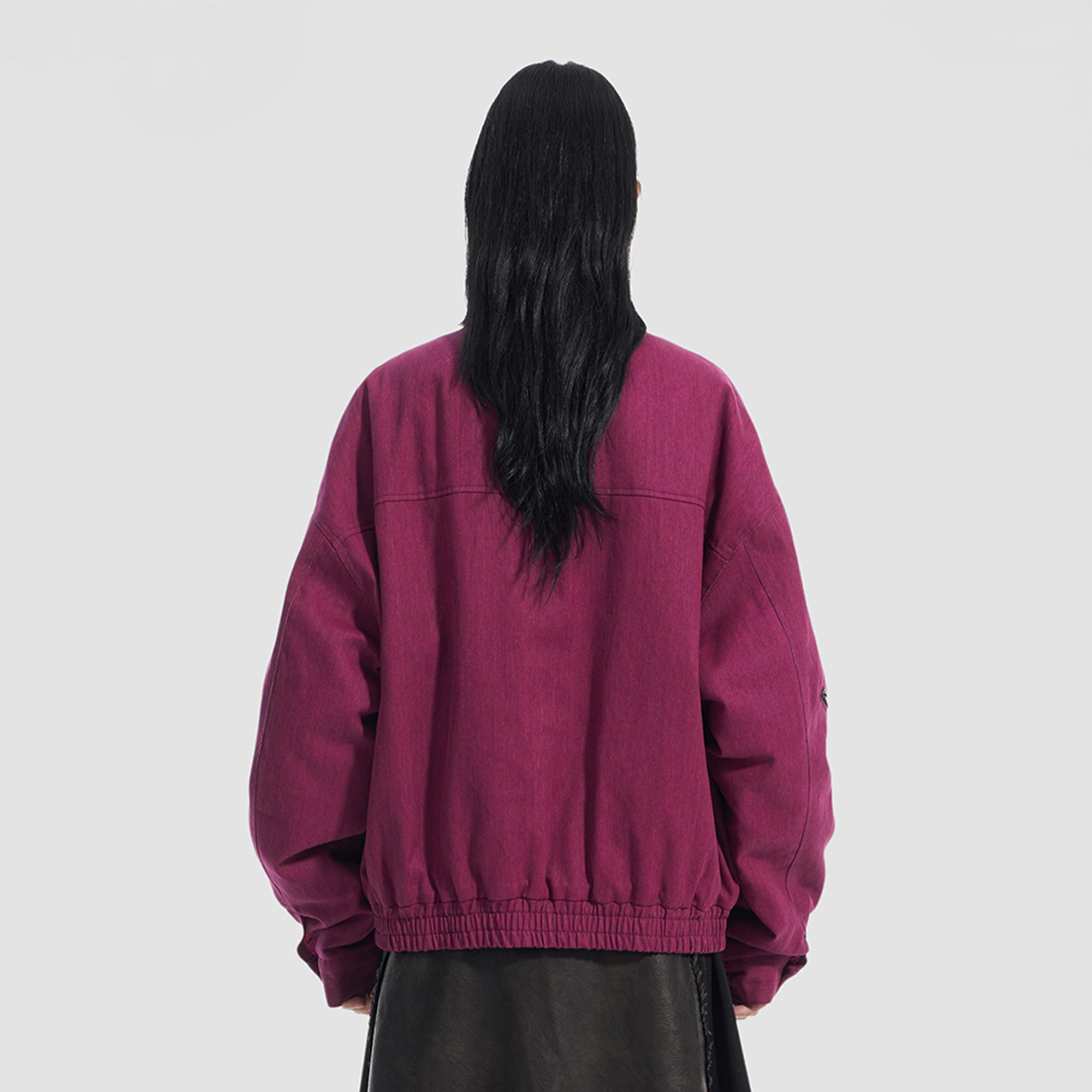 VANN VALRENCE Contrast Multi-Zip Padded Utility Jacket