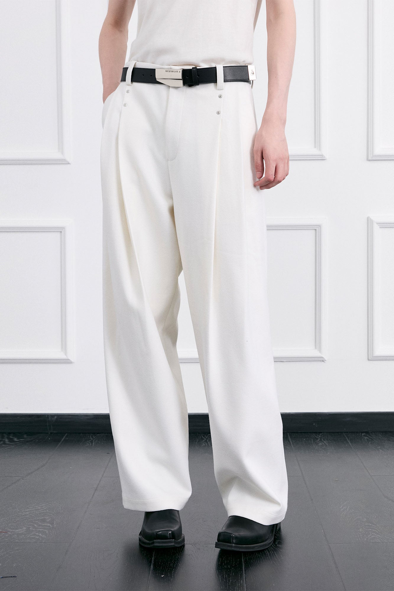 FACEONLAB Essential Wool-Blend Pleated Trousers, premium urban and streetwear designers apparel on PROJECTISR.com, FACEONLAB