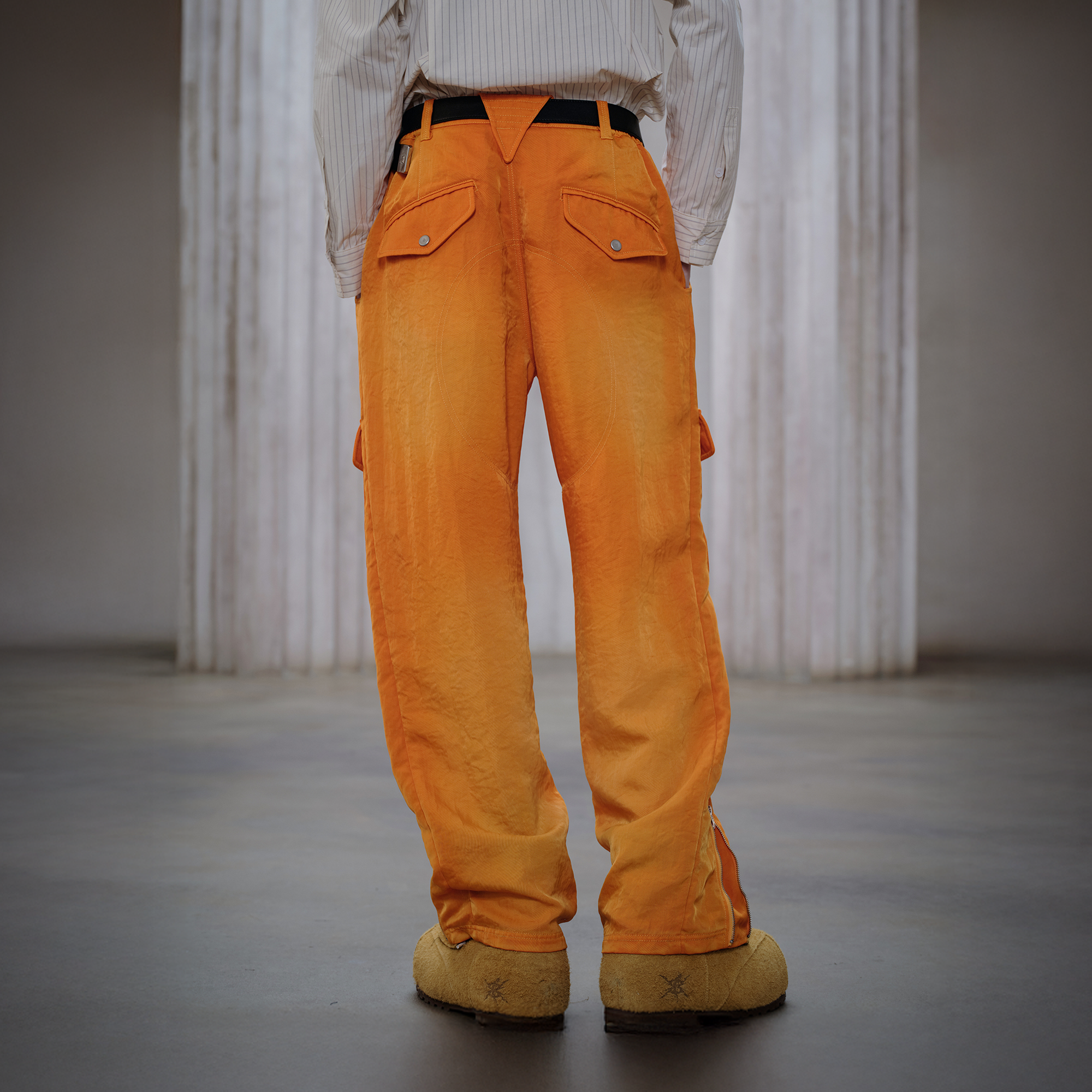 FACEONLAB Washed Utility Cargo Pants