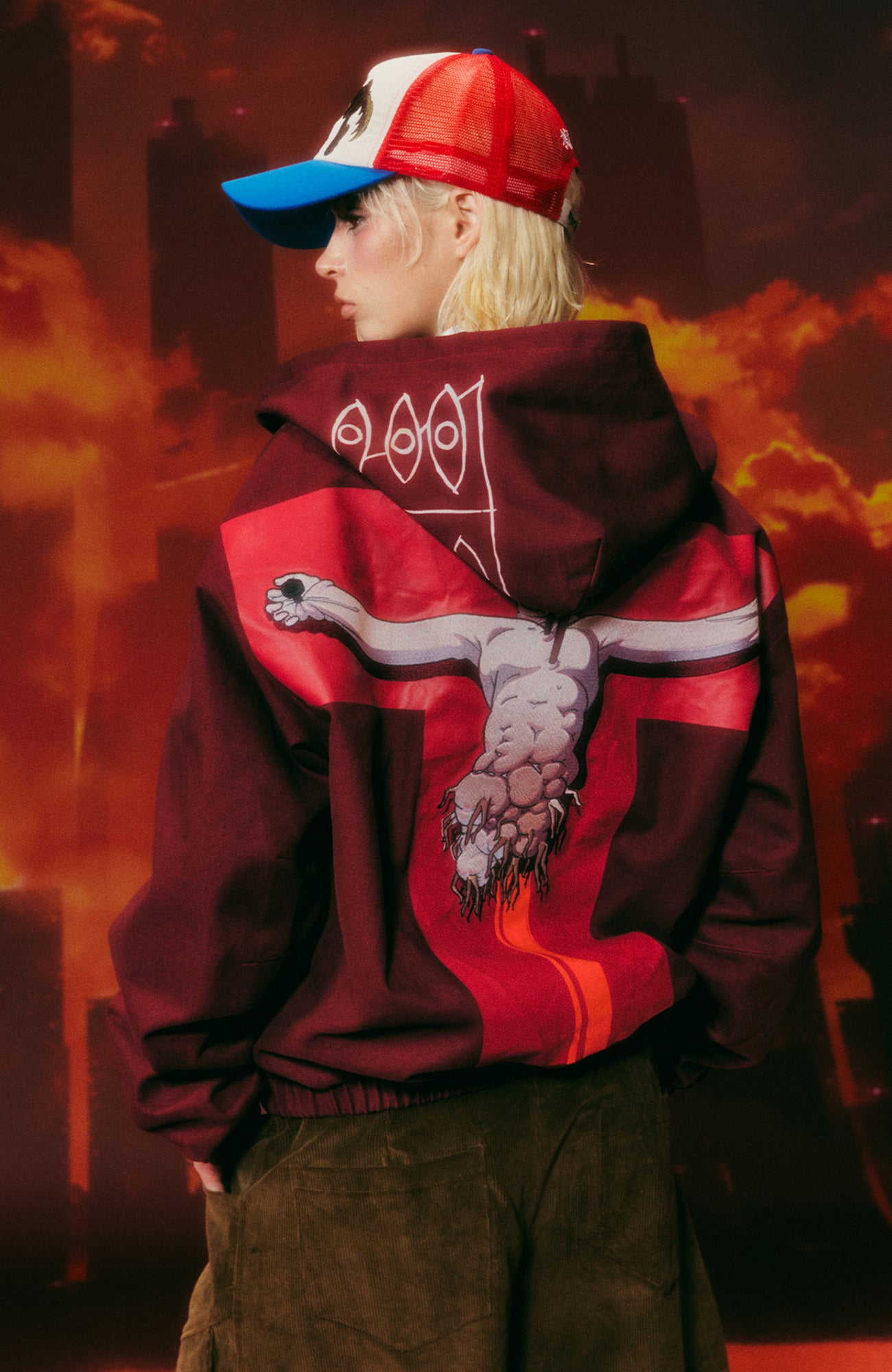 DONSMOKE X EVA Washed Hooded Jacket