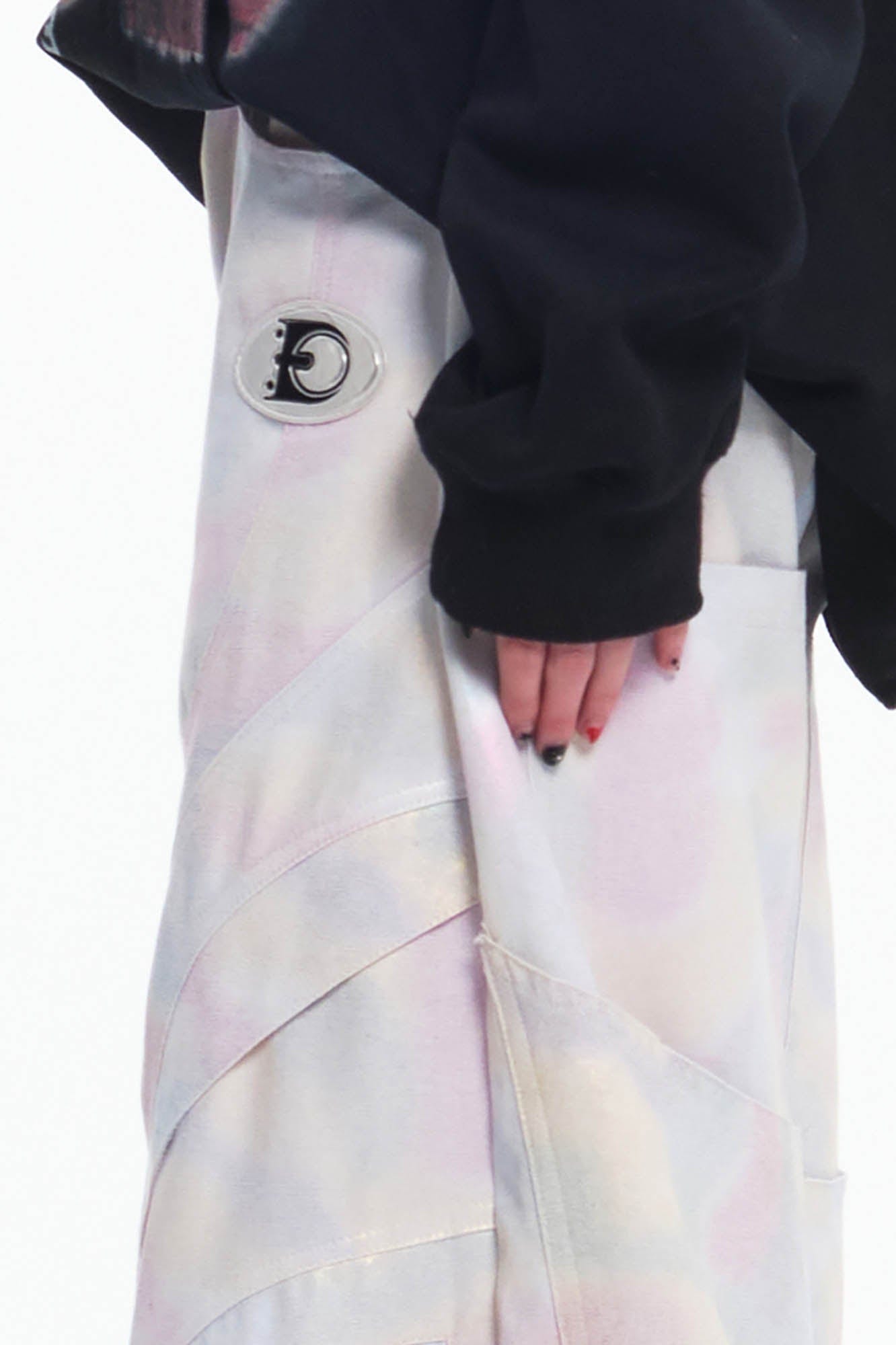 EMBRYO Deconstructed Iridescent Camo Wide-Leg Pants