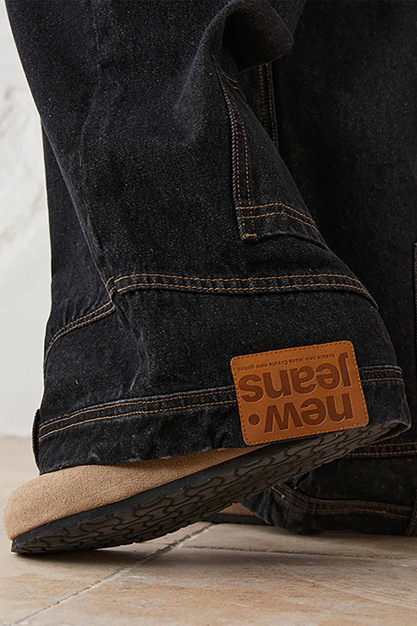 KREATE Inverted Deconstructed Baggy Jeans