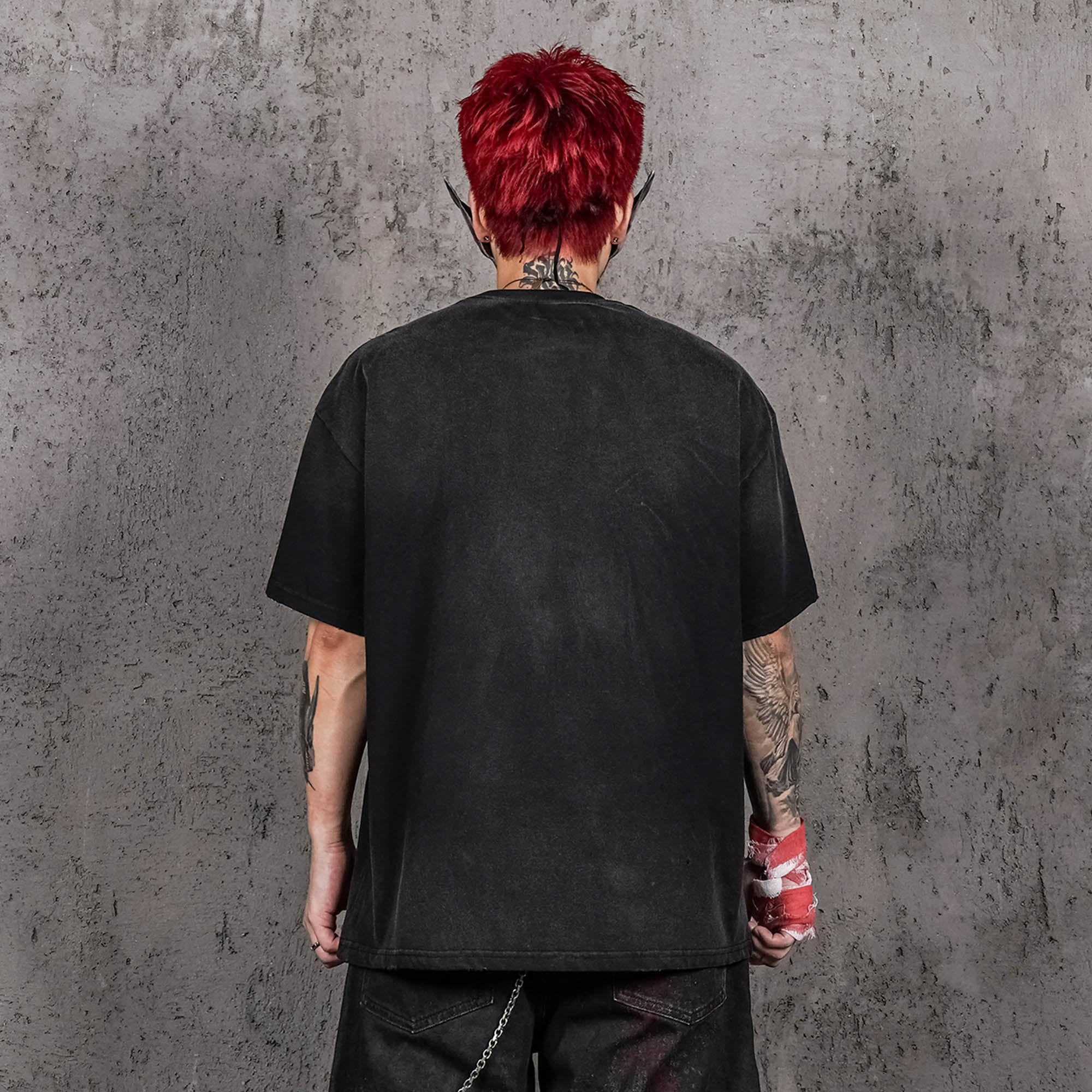 UNDERWATER The Dark Raven Distressed T-Shirt, premium urban and streetwear designers apparel on PROJECTISR.com, UNDERWATER