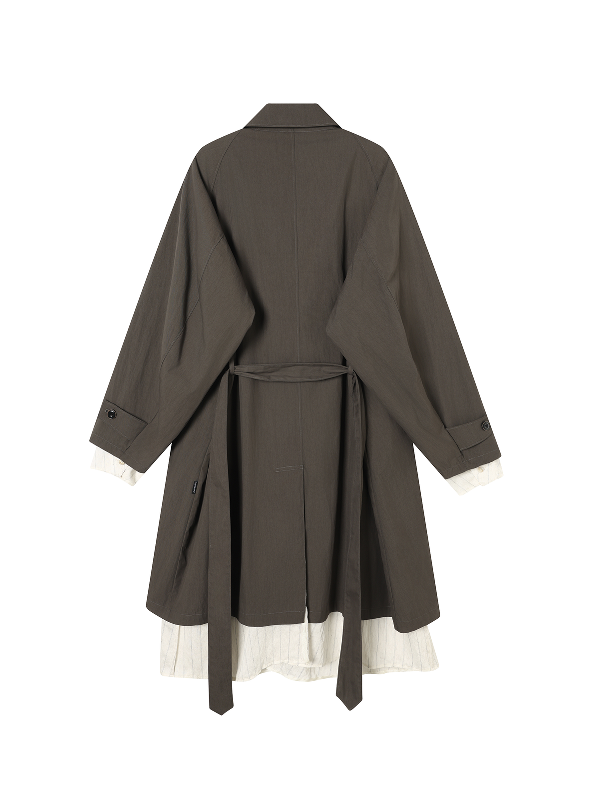 TGNS Retro Oversized Longline Trench Coat