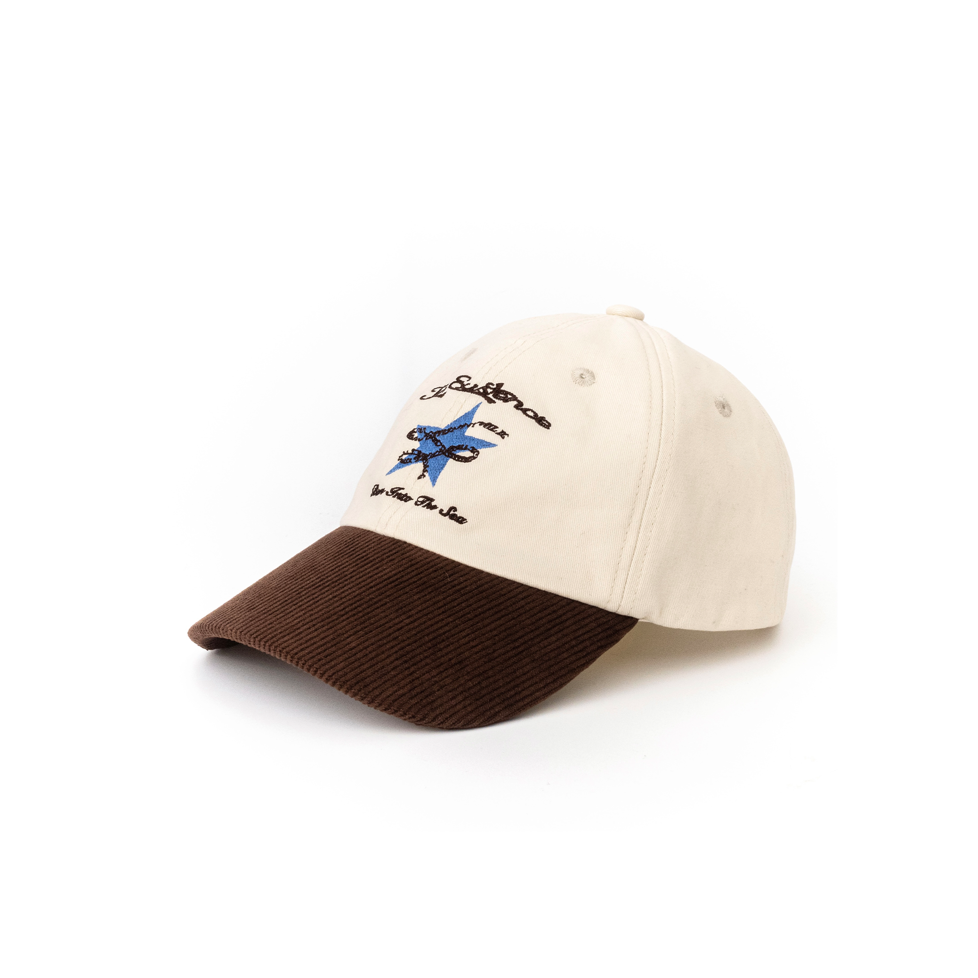 IN EXISTENCE Embroidered Star Corduroy-Brim Baseball Cap