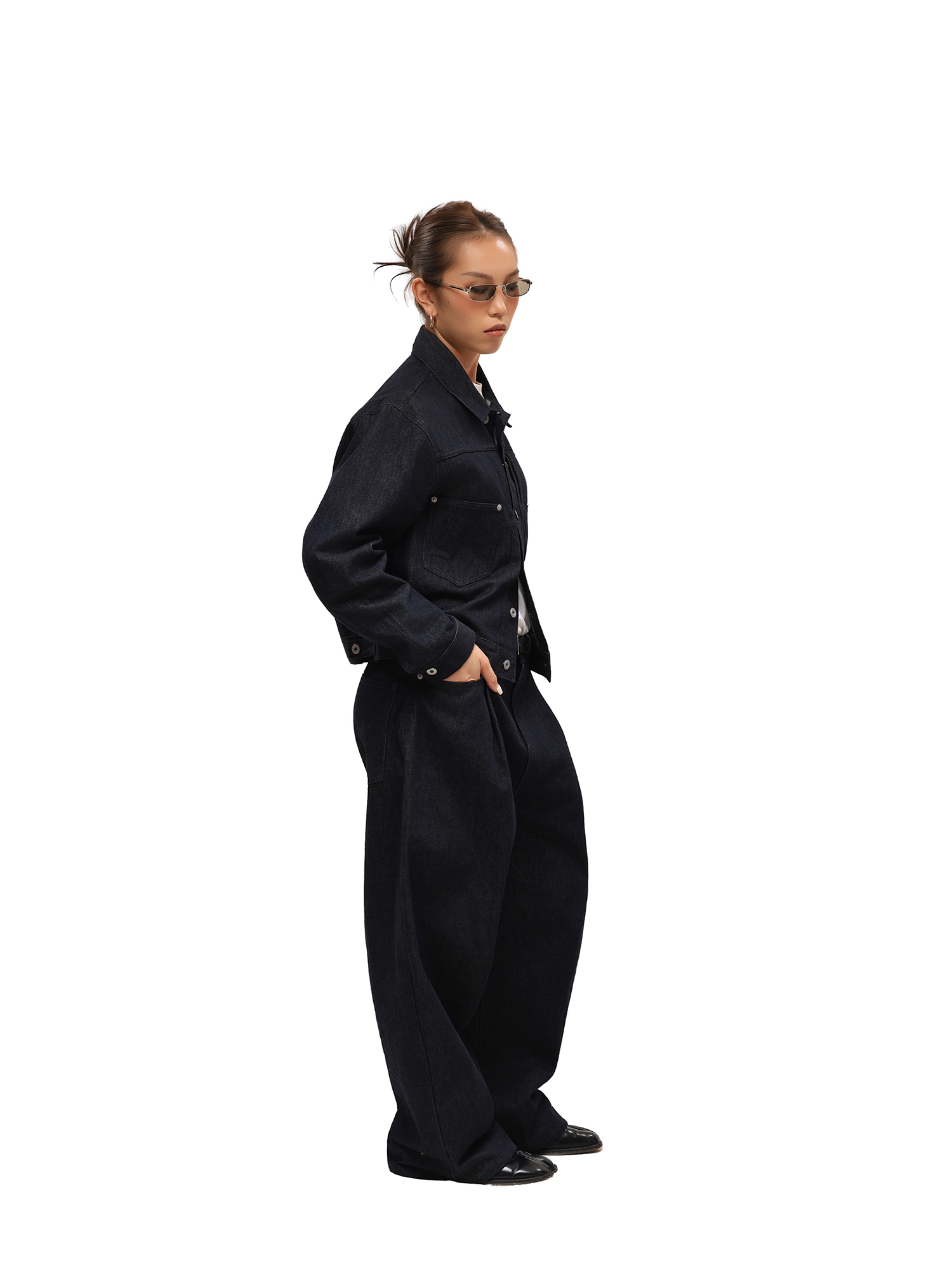 6CRAYON Indigo Denim Oversized Jacket