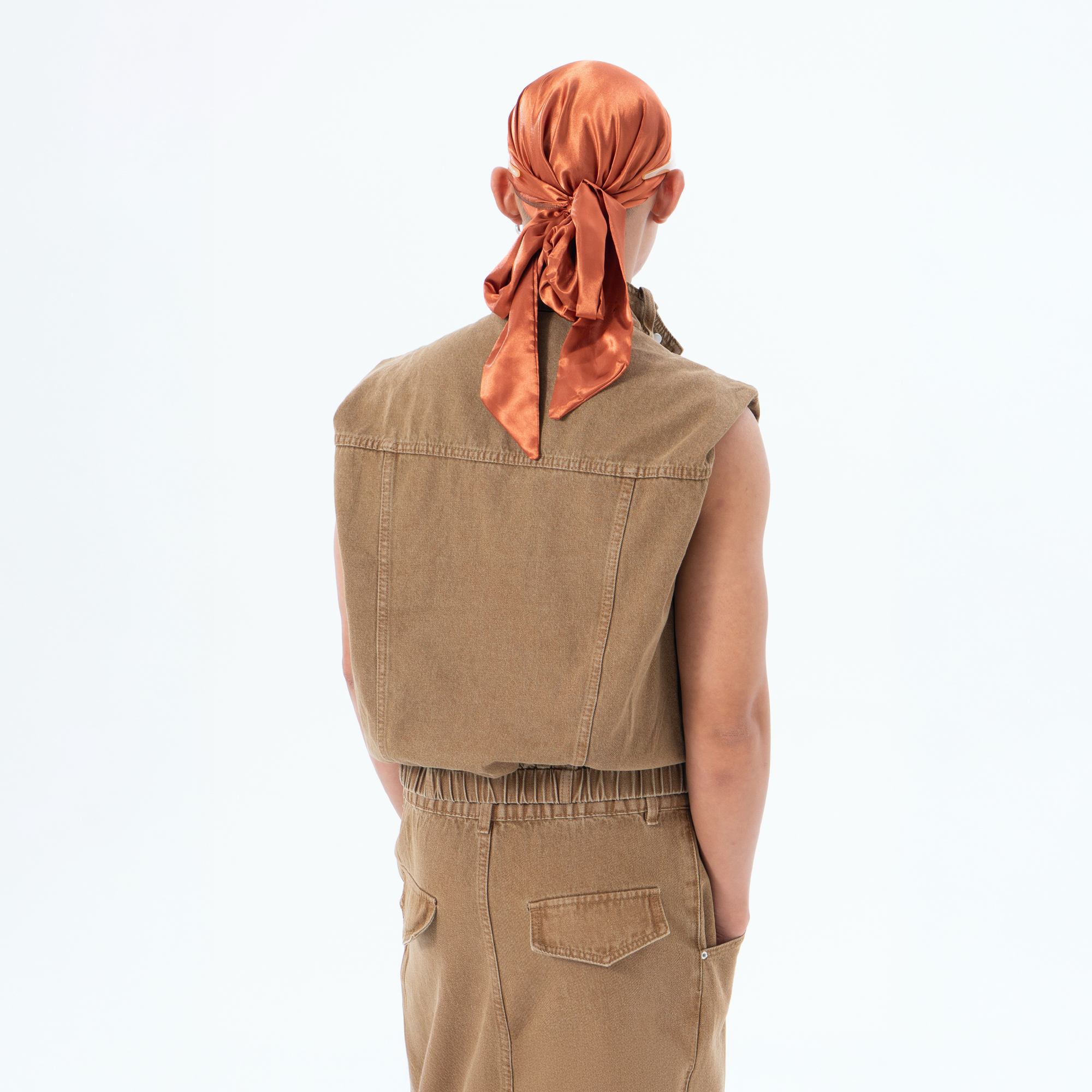 CLP Retro Stand Collar Denim Vest