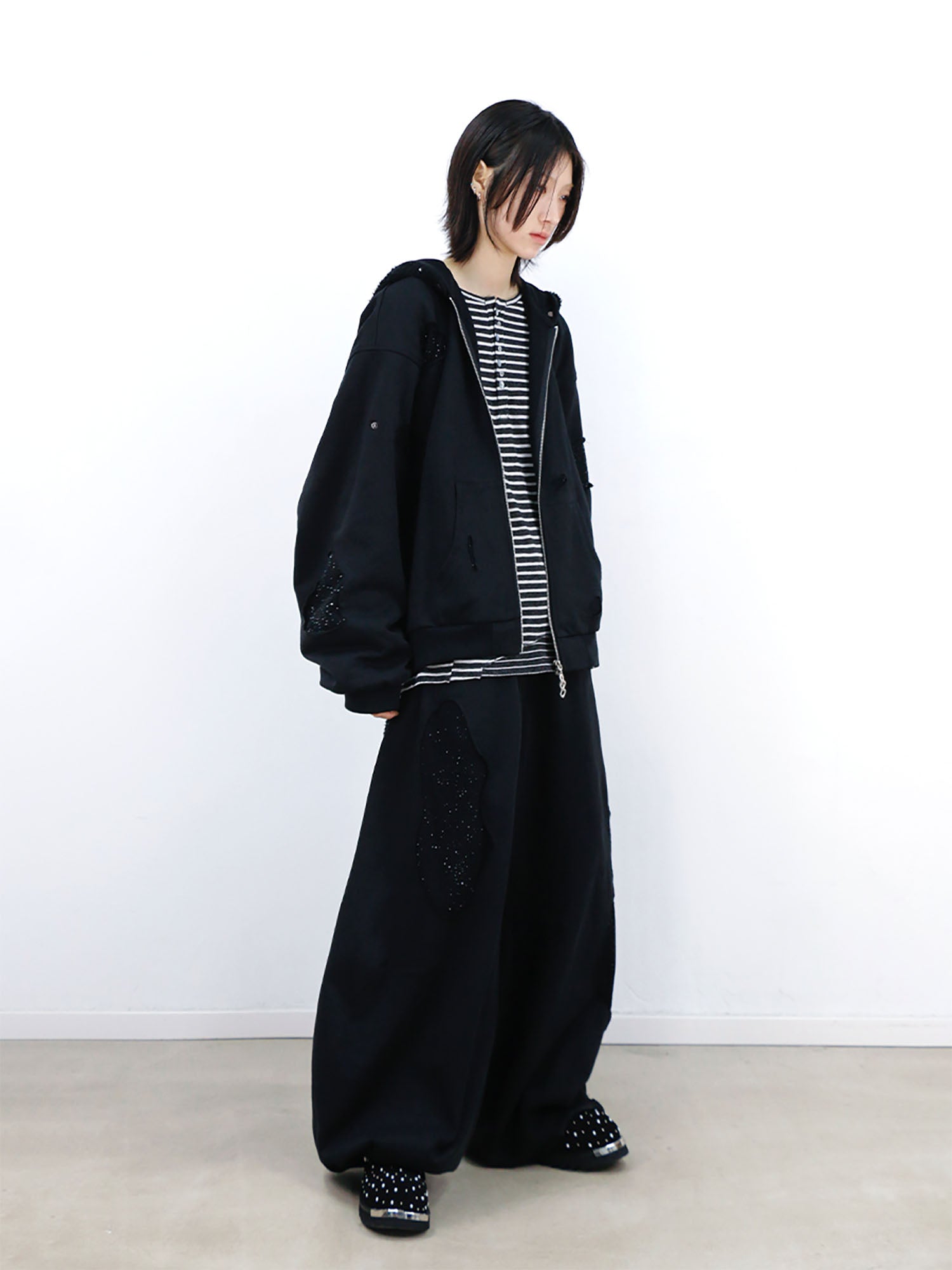 RELABEL Detachable Diamond Layered Hood Jacket, premium urban and streetwear designers apparel on PROJECTISR.com, RELABEL