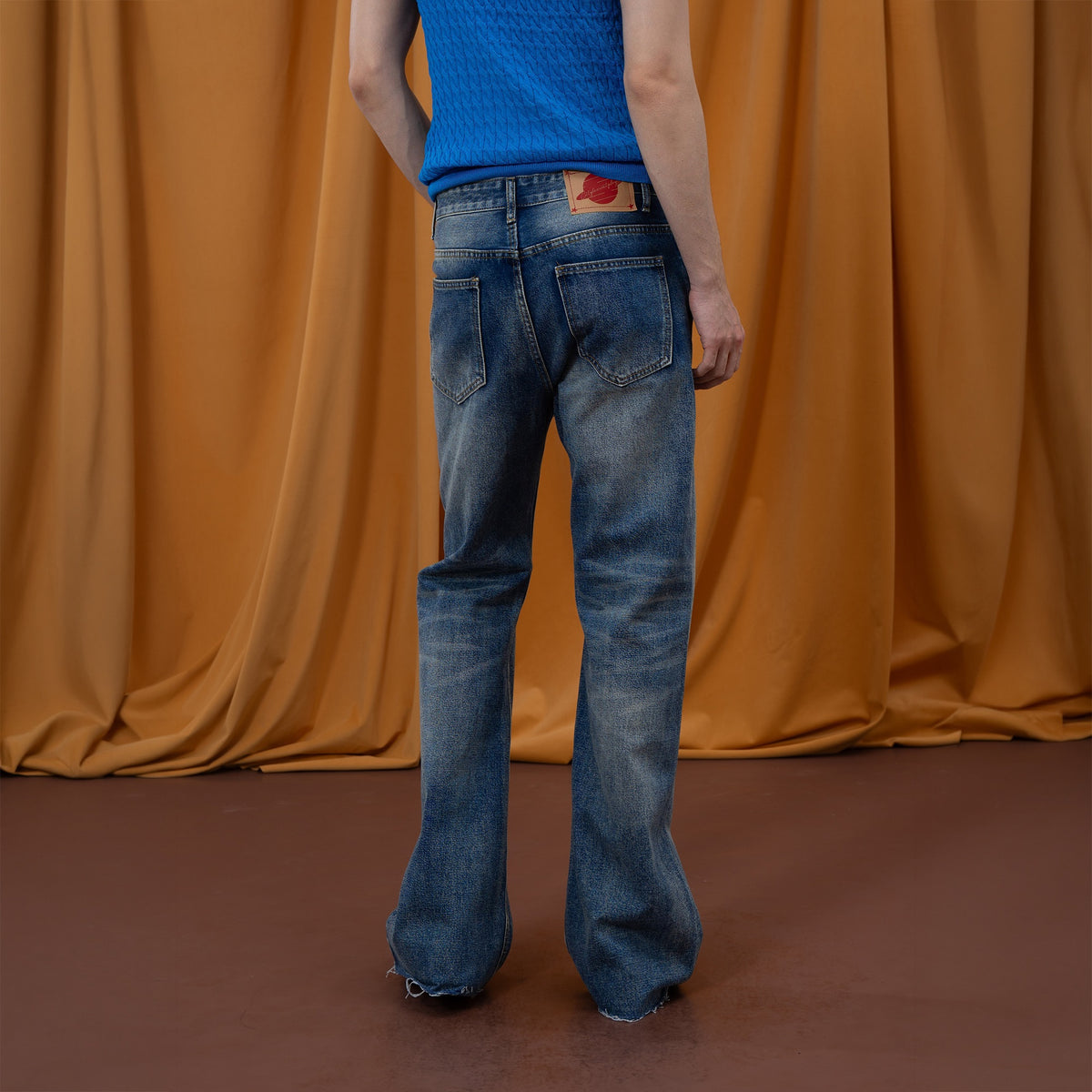 CLP Washed Frayed Flared Jeans