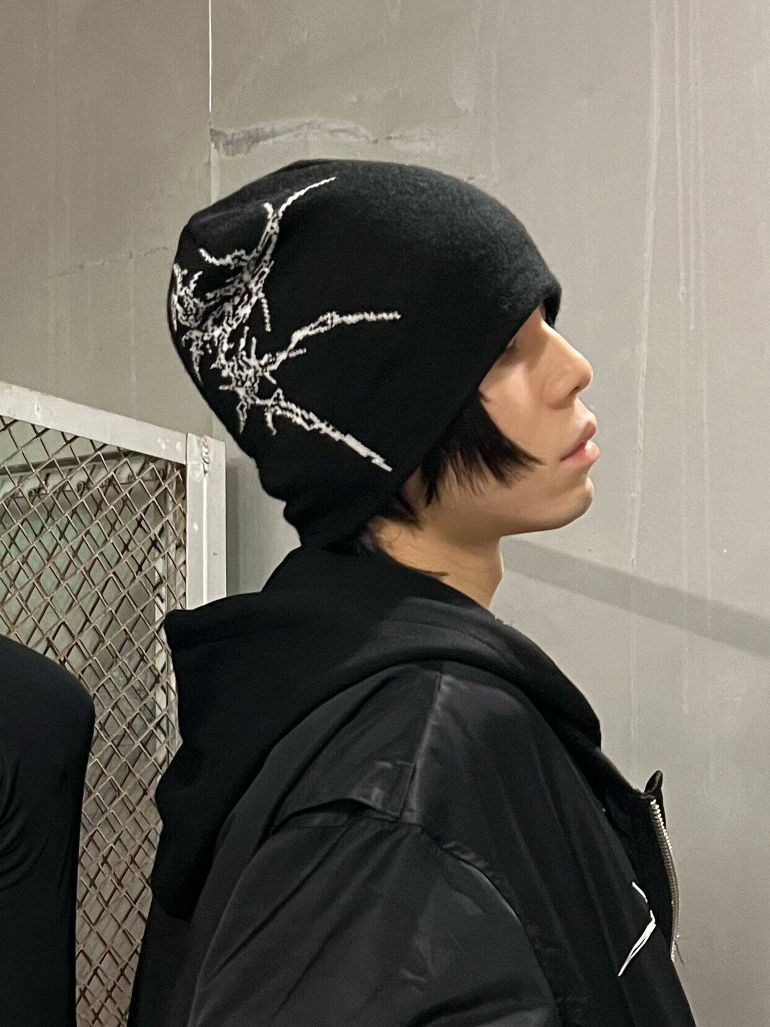 REBEL WAVE Bone Graphic Beanie