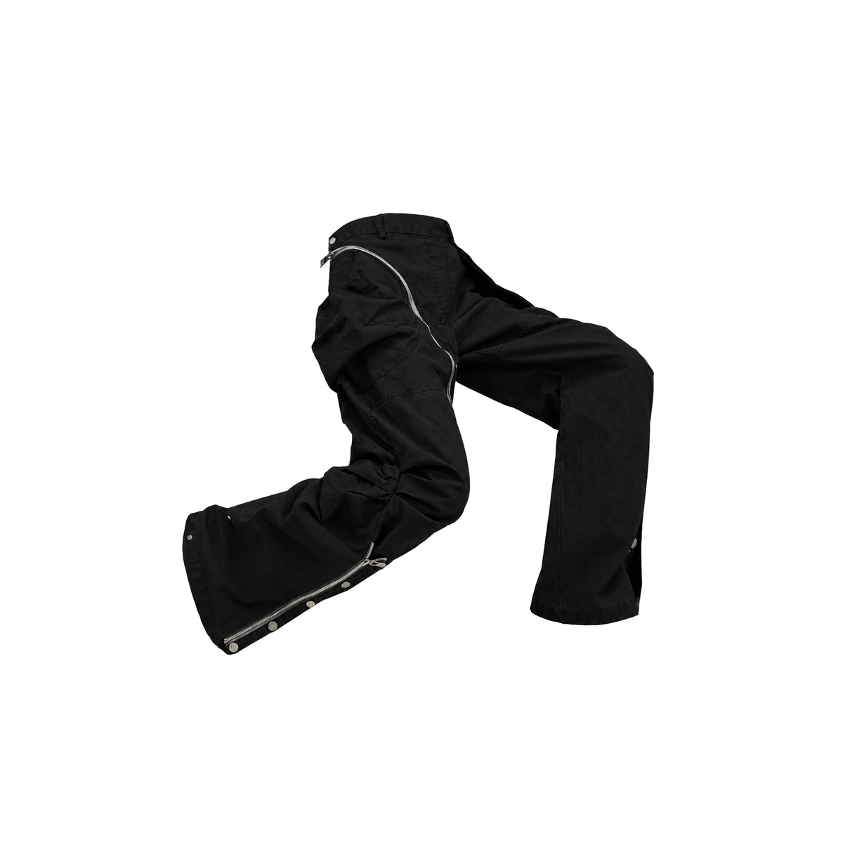 RELABEL Pleated Deconstructed Detachable-Waist Cargo Trousers