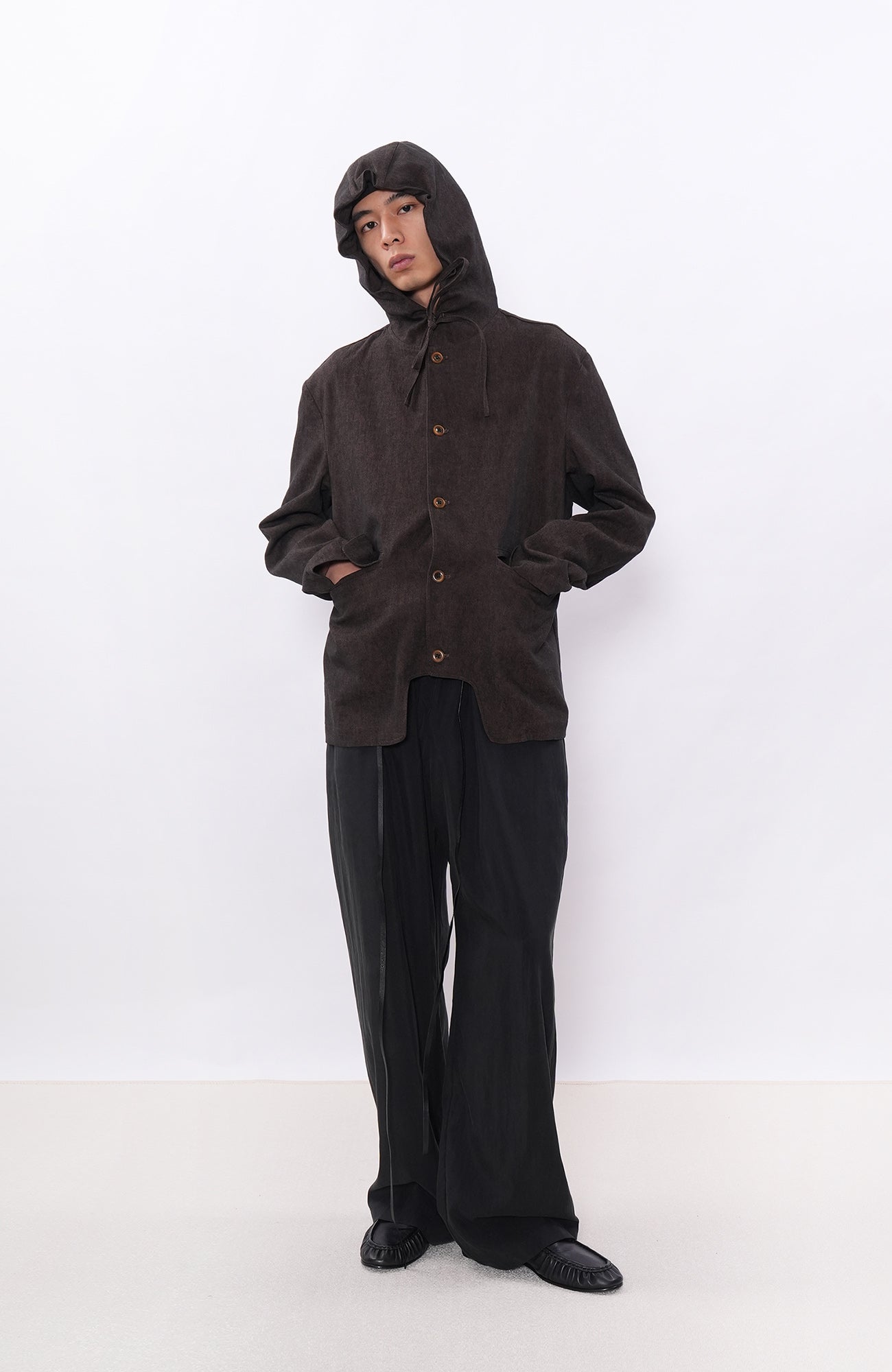 7440 37 1 Linen-Cotton Drawstring Hooded Blazer, premium urban and streetwear designers apparel on PROJECTISR.com, 7440 37 1