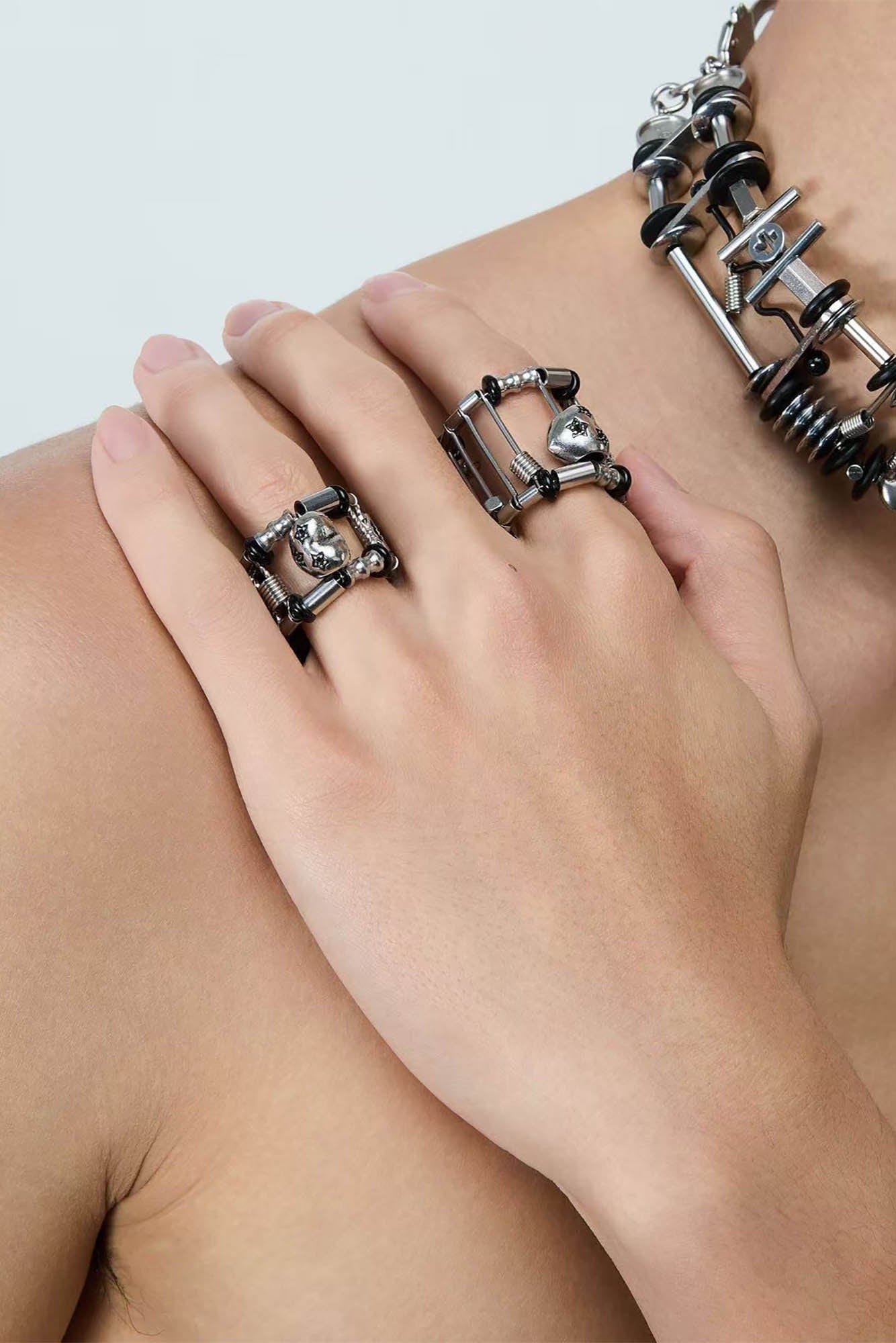 ILLUSORY Danger Signal Cage Ring, premium urban and streetwear designers apparel on PROJECTISR.com, ILLUSORY