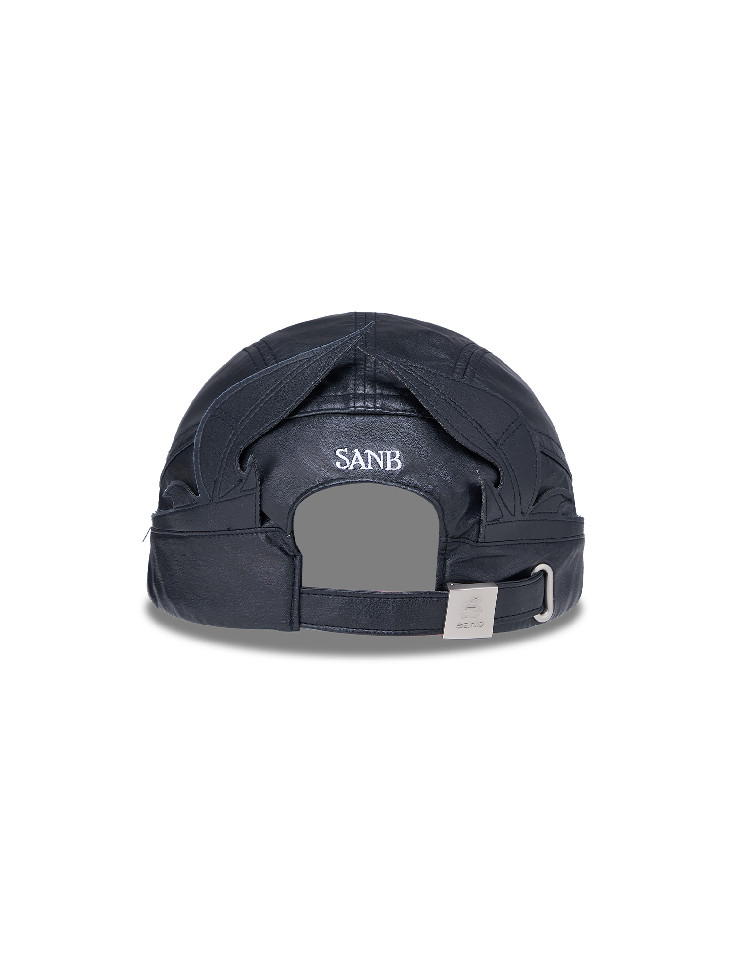 SANB Faux Leather Horned Baseball Cap