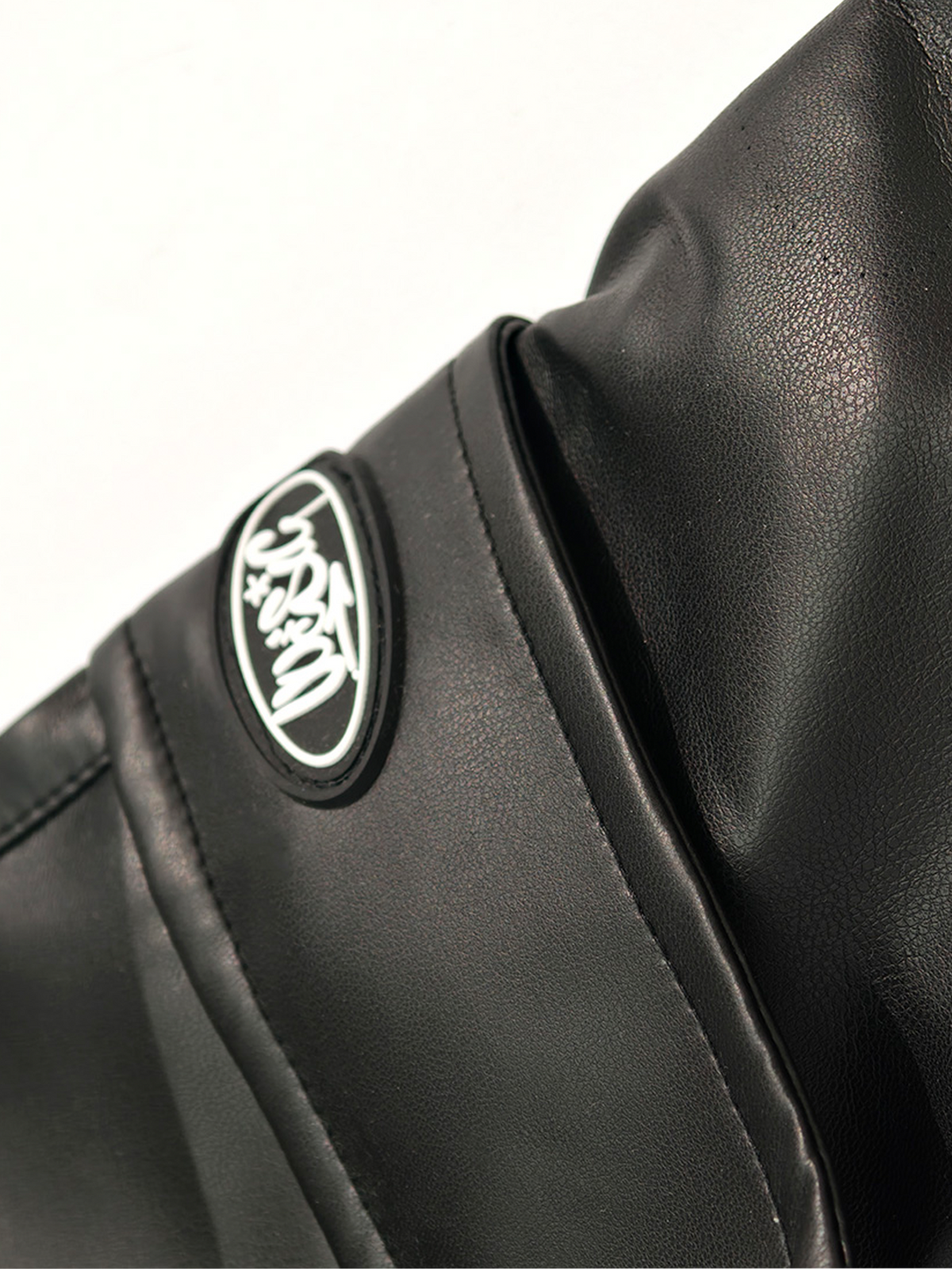 UUCSCC Faux Leather Wide-Leg Cargo Pants, premium urban and streetwear designers apparel on PROJECTISR.com, UUCSCC