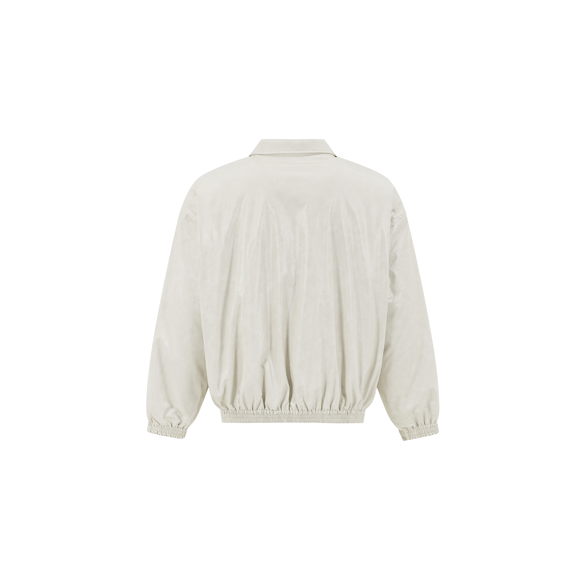 OVDY Faux Leather Crinkle Stand-Collar Jacket, premium urban and streetwear designers apparel on PROJECTISR.com, DVDY