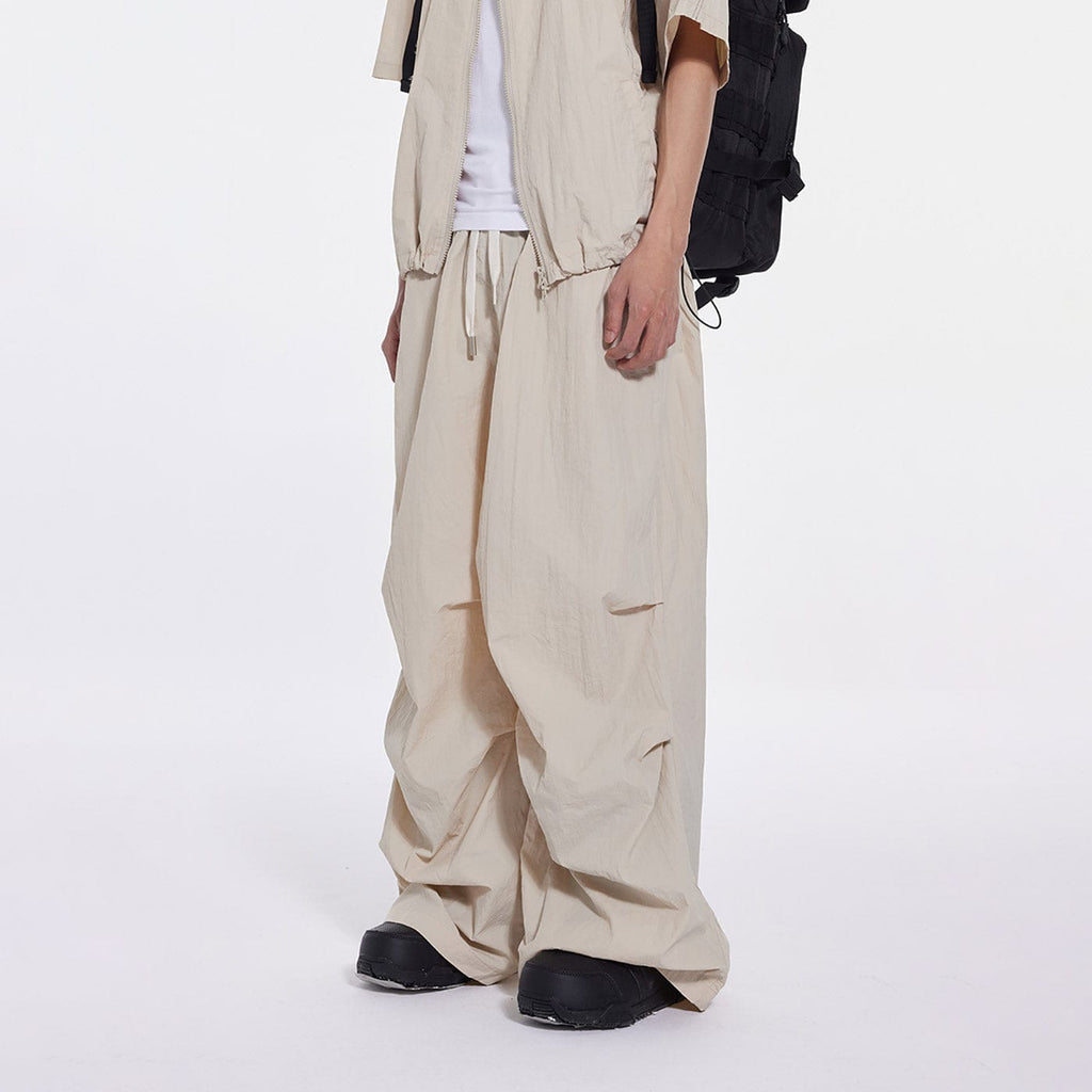 WHISTLEHUNTER Wrinkled Texture Drape Pants, premium urban and streetwear designers apparel on PROJECTISR.com, WHISTLEHUNTER