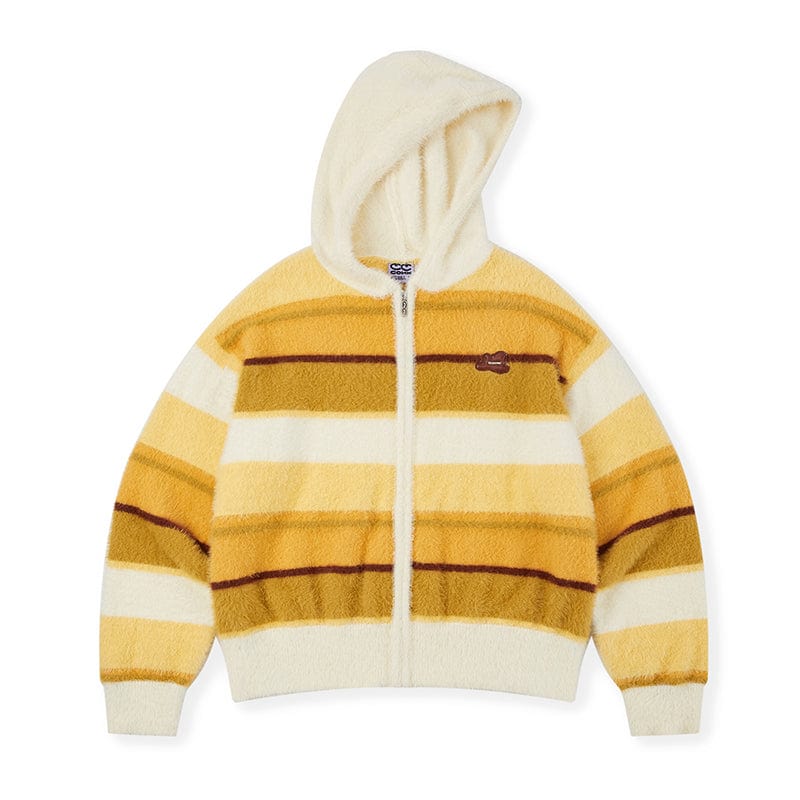 CONKLAB Mohair Stripes Zip-Up Hoodie, premium urban and streetwear designers apparel on PROJECTISR.com, Conklab