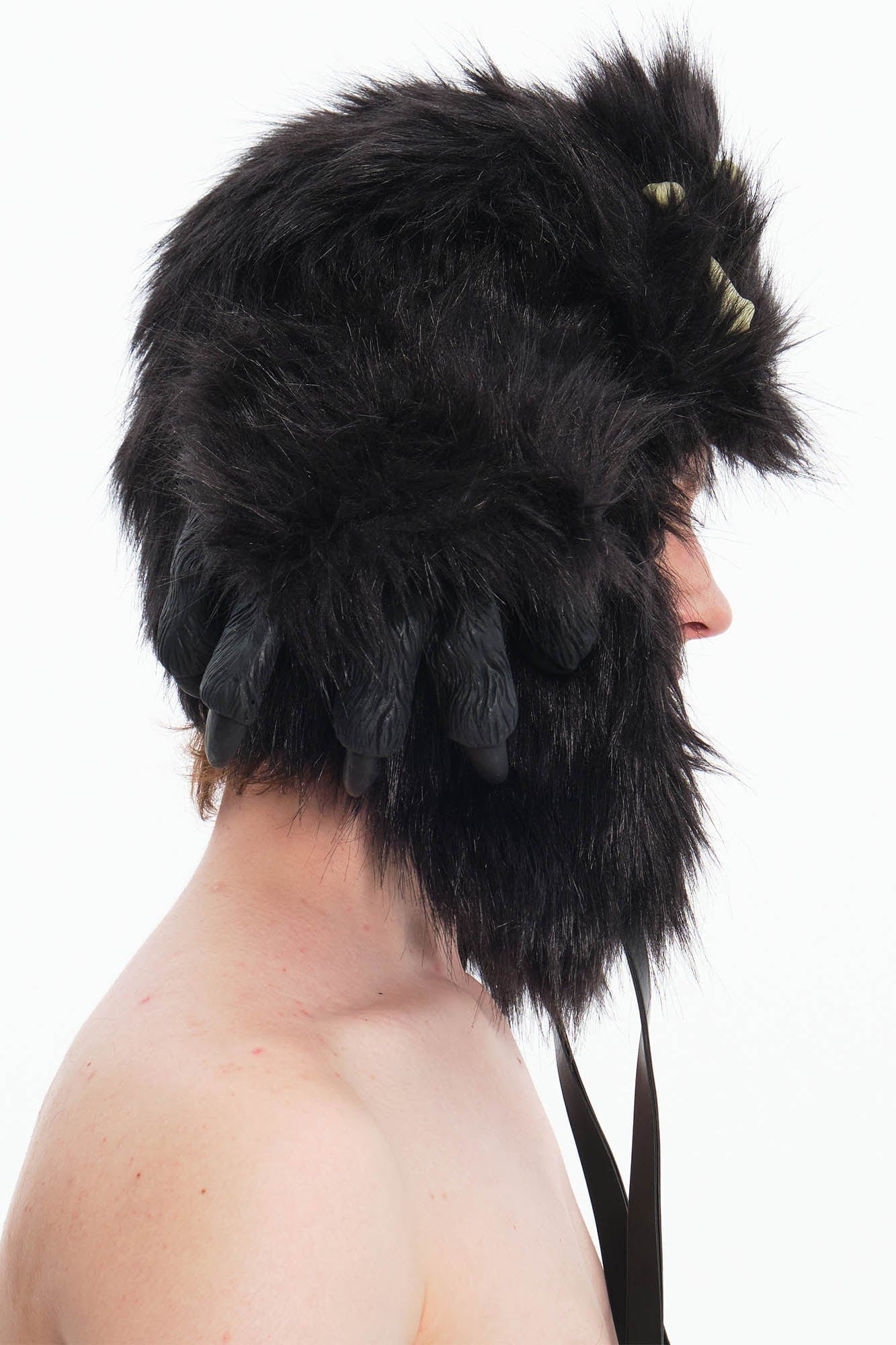 EMBRYO Fuzzy Bone Claw Faux Fur Hat, premium urban and streetwear designers apparel on PROJECTISR.com, EMBRYO