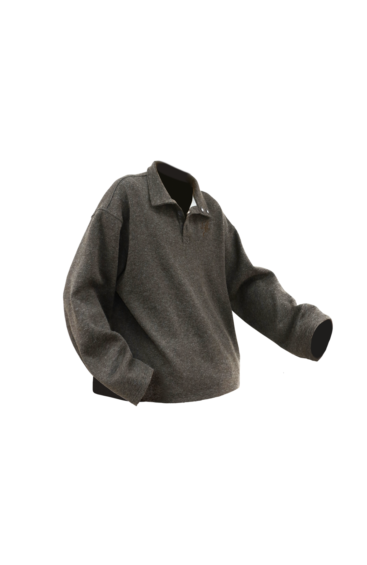 RELABEL Embroidered Magnetic Turtleneck Wool Sweater