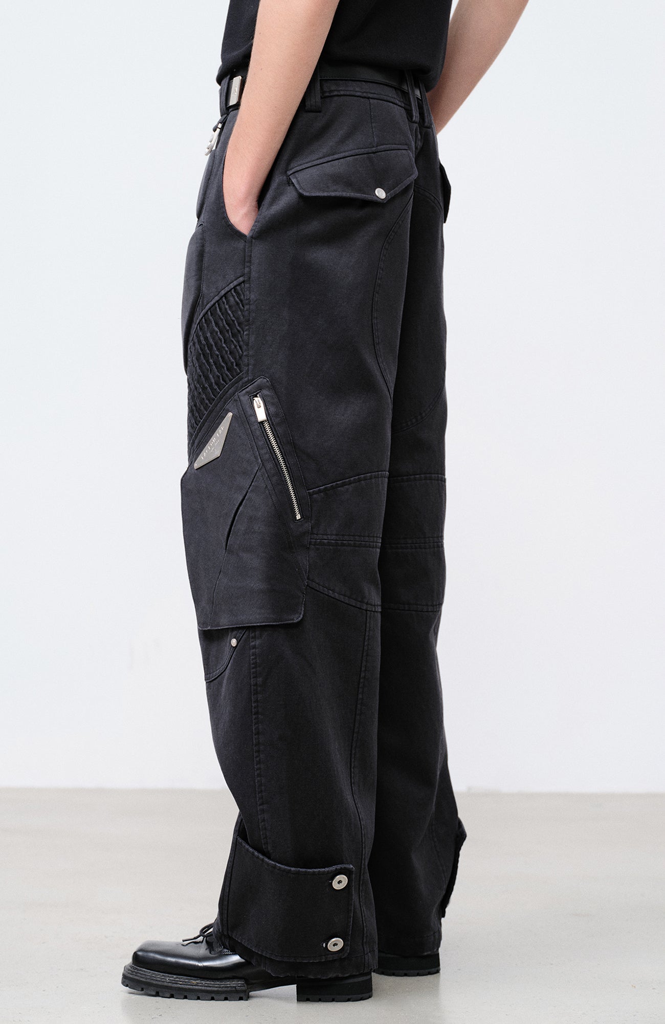 FACEONLAB Futuristic Multi-Pocket Utility Trousers