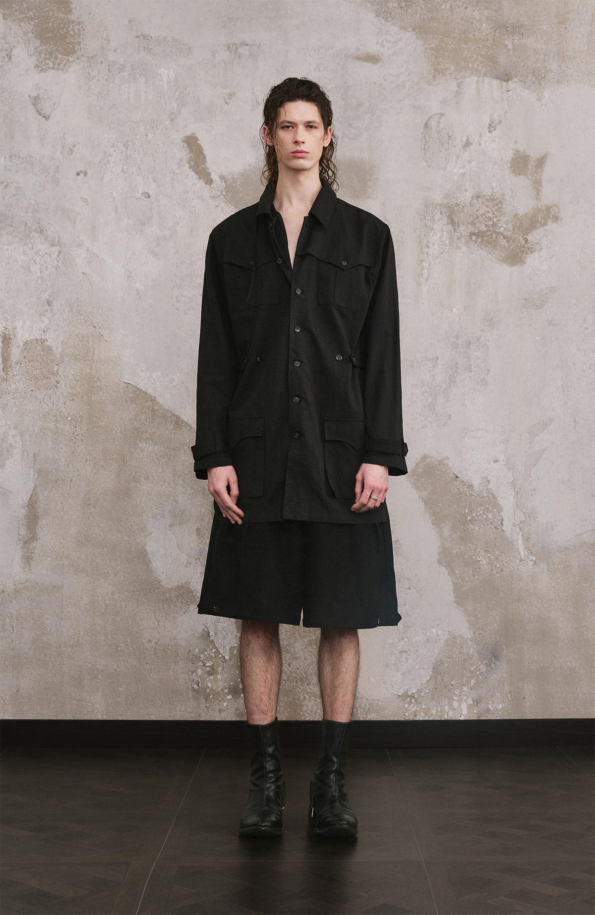 ILNya Nieternite Nifutur Detachable Vest Layered Long-Sleeve Shirt