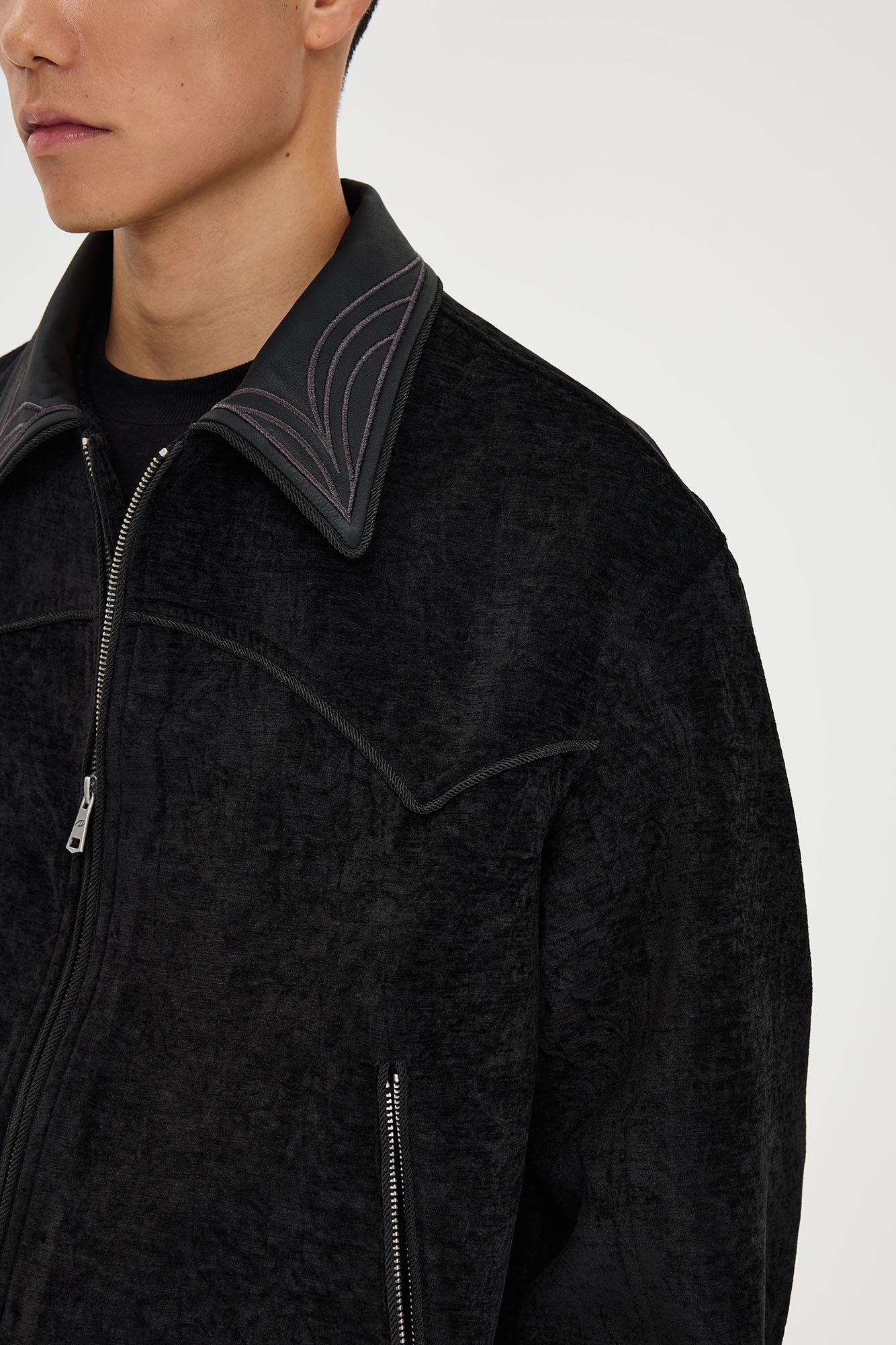CATSSTAC Embroidered Collar Stitch Jacket, premium urban and streetwear designers apparel on PROJECTISR.com, CATSSTAC