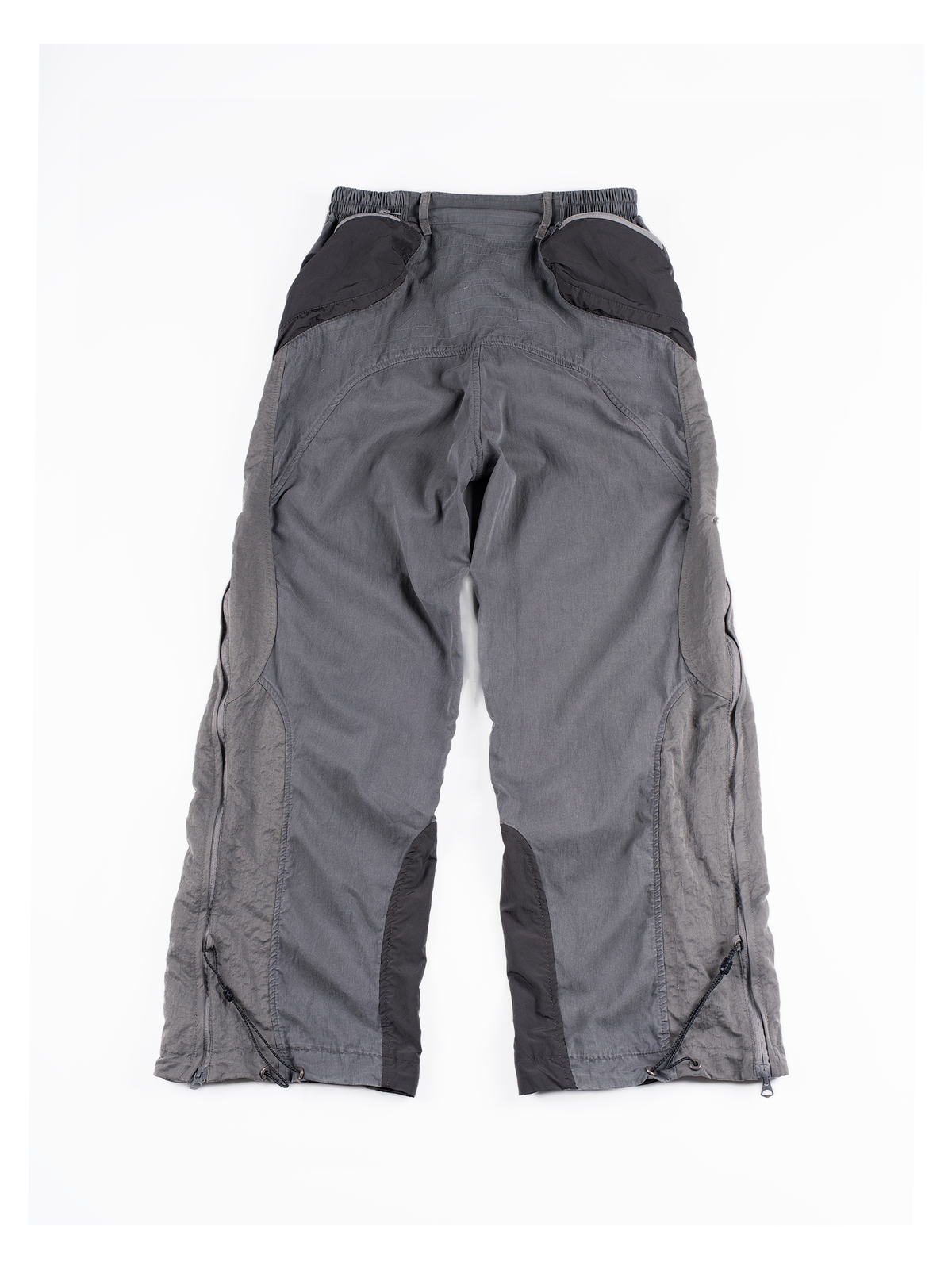 STEAM Deconstructed Zippered Spliced Wide-Leg Cargo Pants