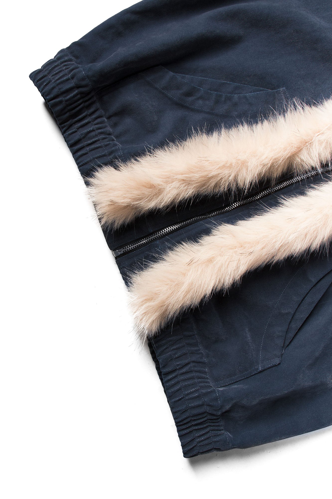 RELABEL Detachable Faux Fur Trim Hooded Jacket