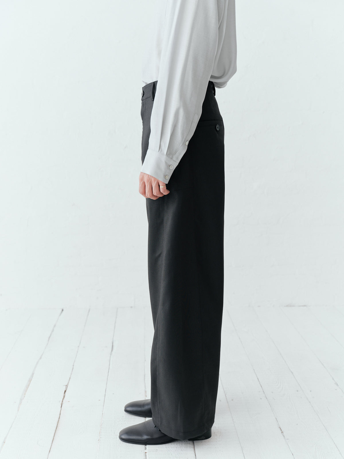 GRAINMUSTARD Double Pleat High-Waist Trousers