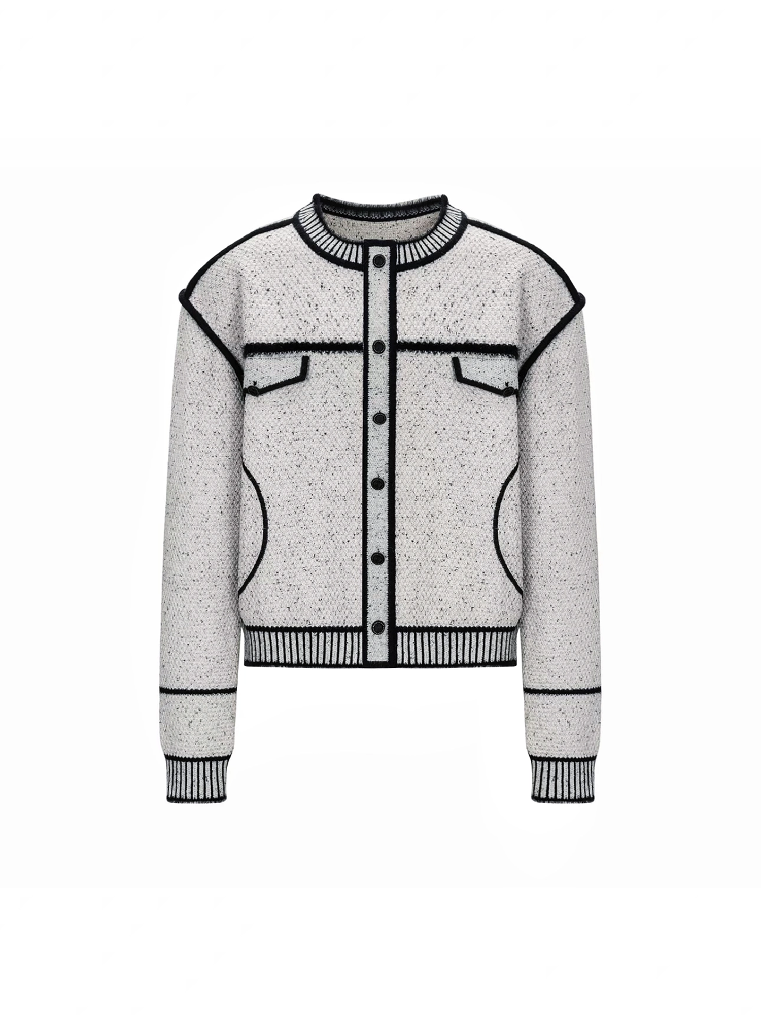 TIWILLTANG Contrast Stitch Knit Jacket