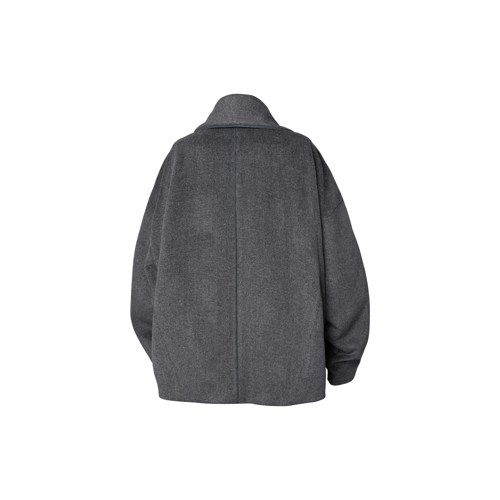 RELABEL Asym Wool-Blend Curved Panel Jacket