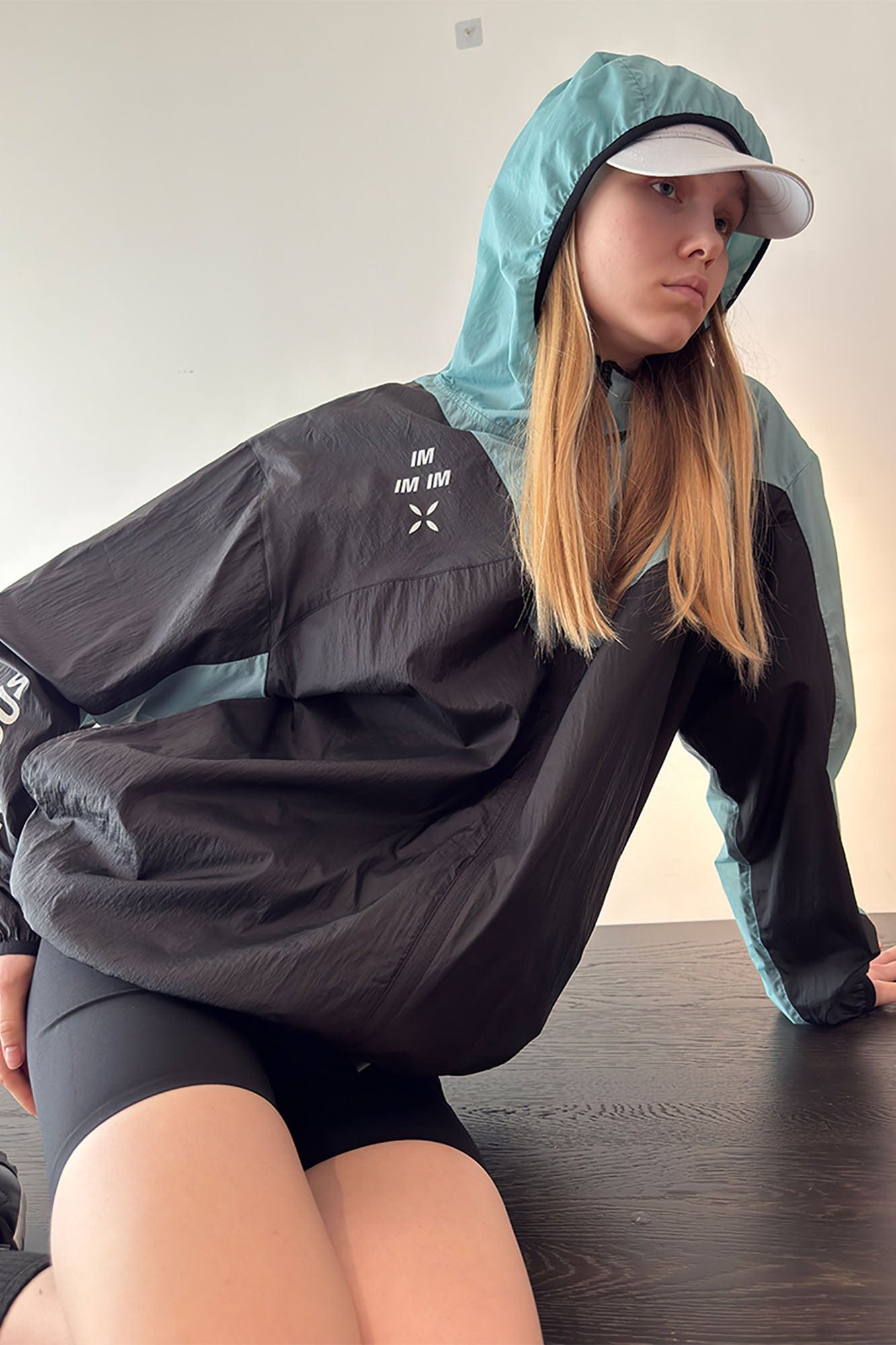 MIICHOUS Contrast Spliced UV Protection Hooded Jacket