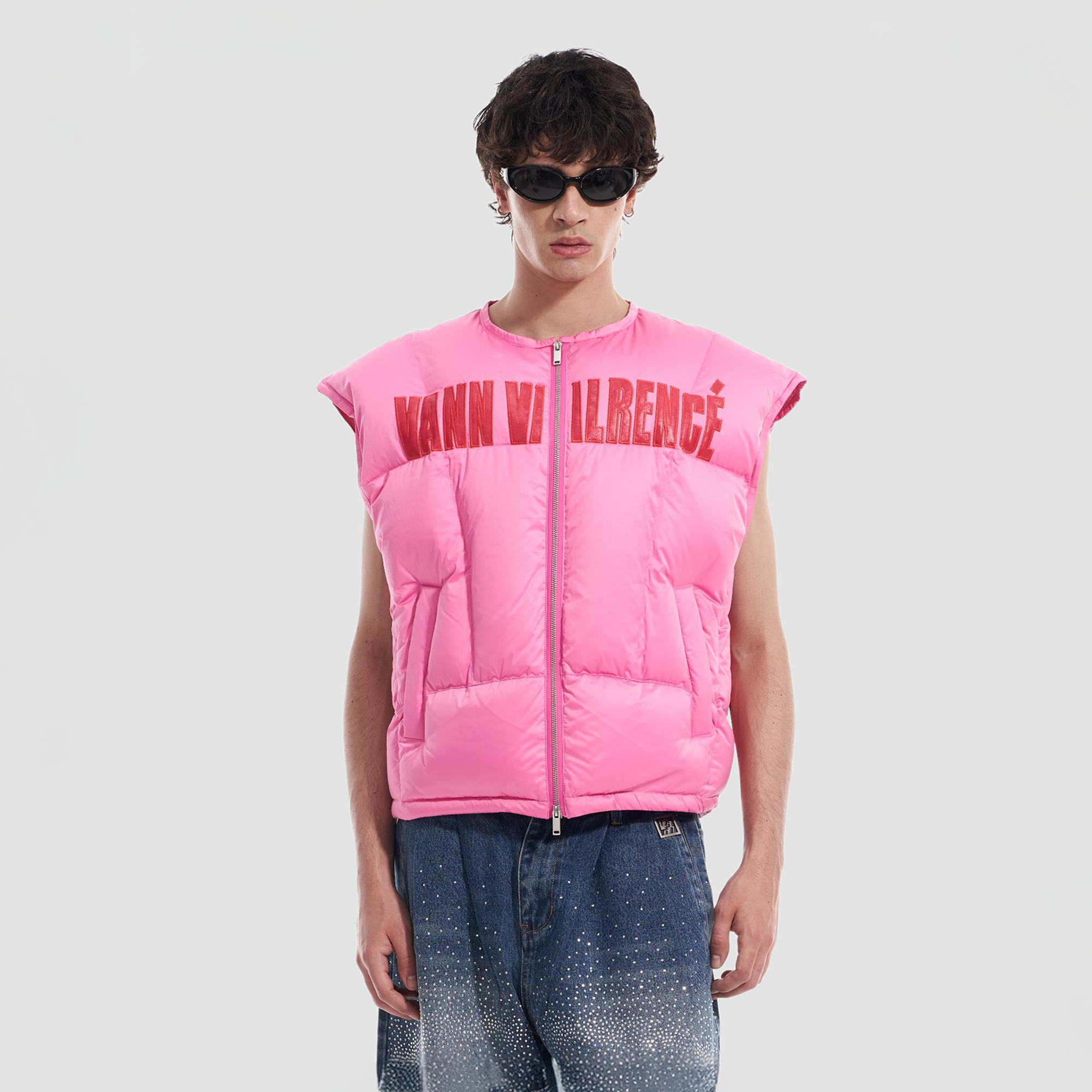 VANN VALRENCE LOGO Patch Quilted Down Vest