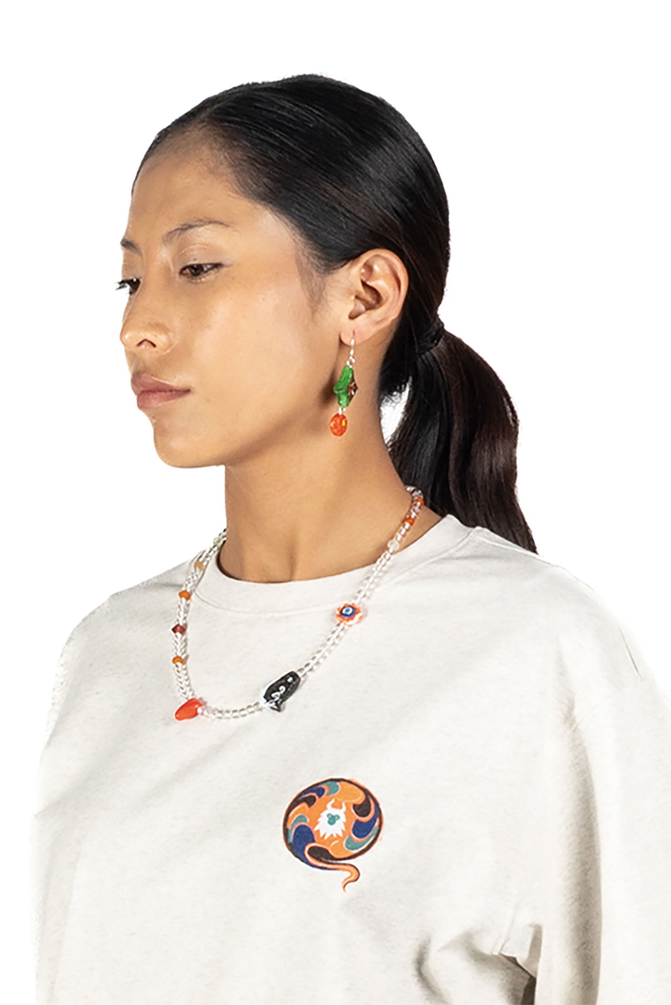 NERHI Tribal Clay Charm-Drop Earrings