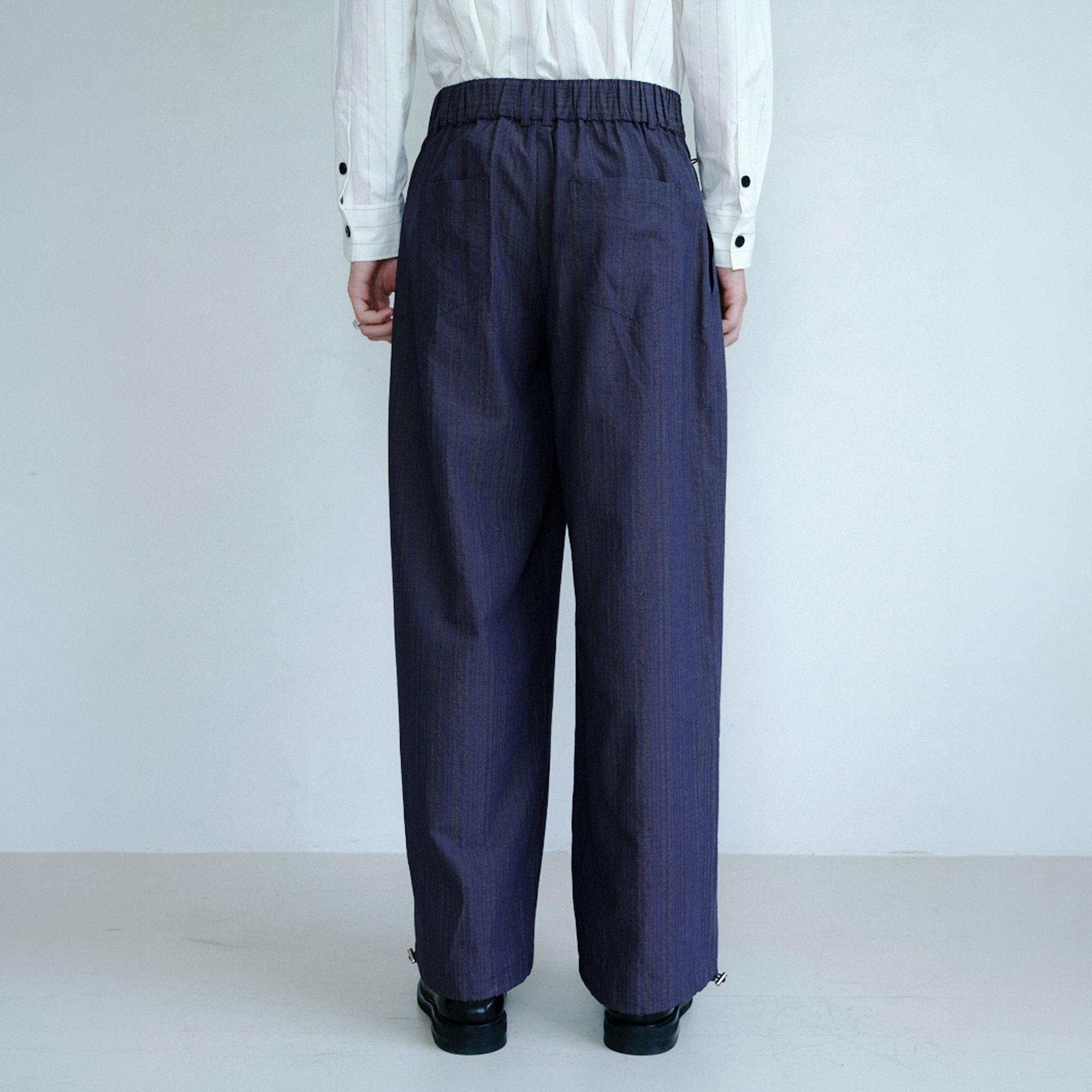 GRAINMUSTARD Drawstring Pleated Straight-Leg Trousers, premium urban and streetwear designers apparel on PROJECTISR.com, GRAINMUSTARD