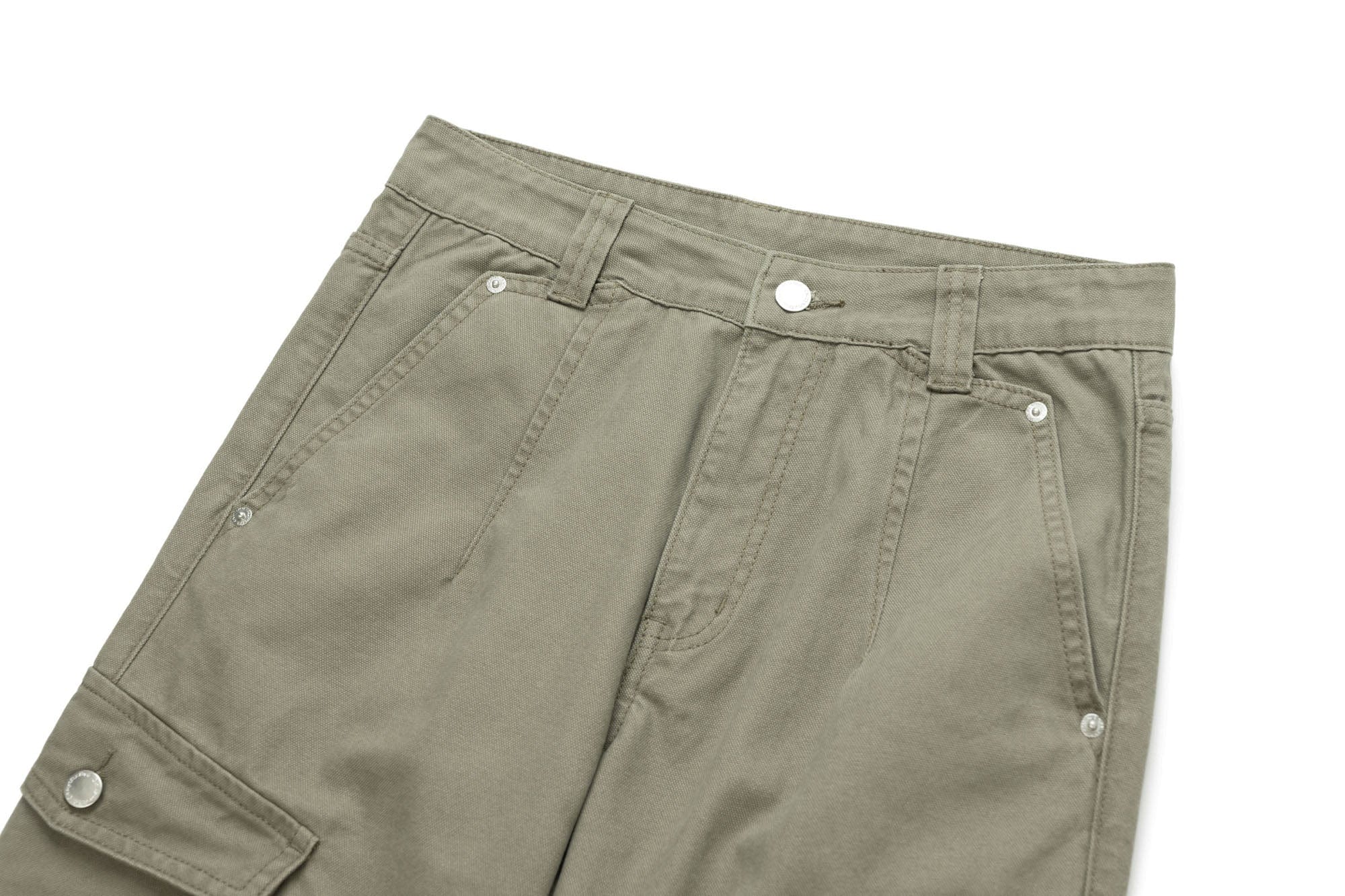 OKAYTHXBYE Washed Button Flap-Pocket Cargo Pants, premium urban and streetwear designers apparel on PROJECTISR.com, OKAYTHXBYE