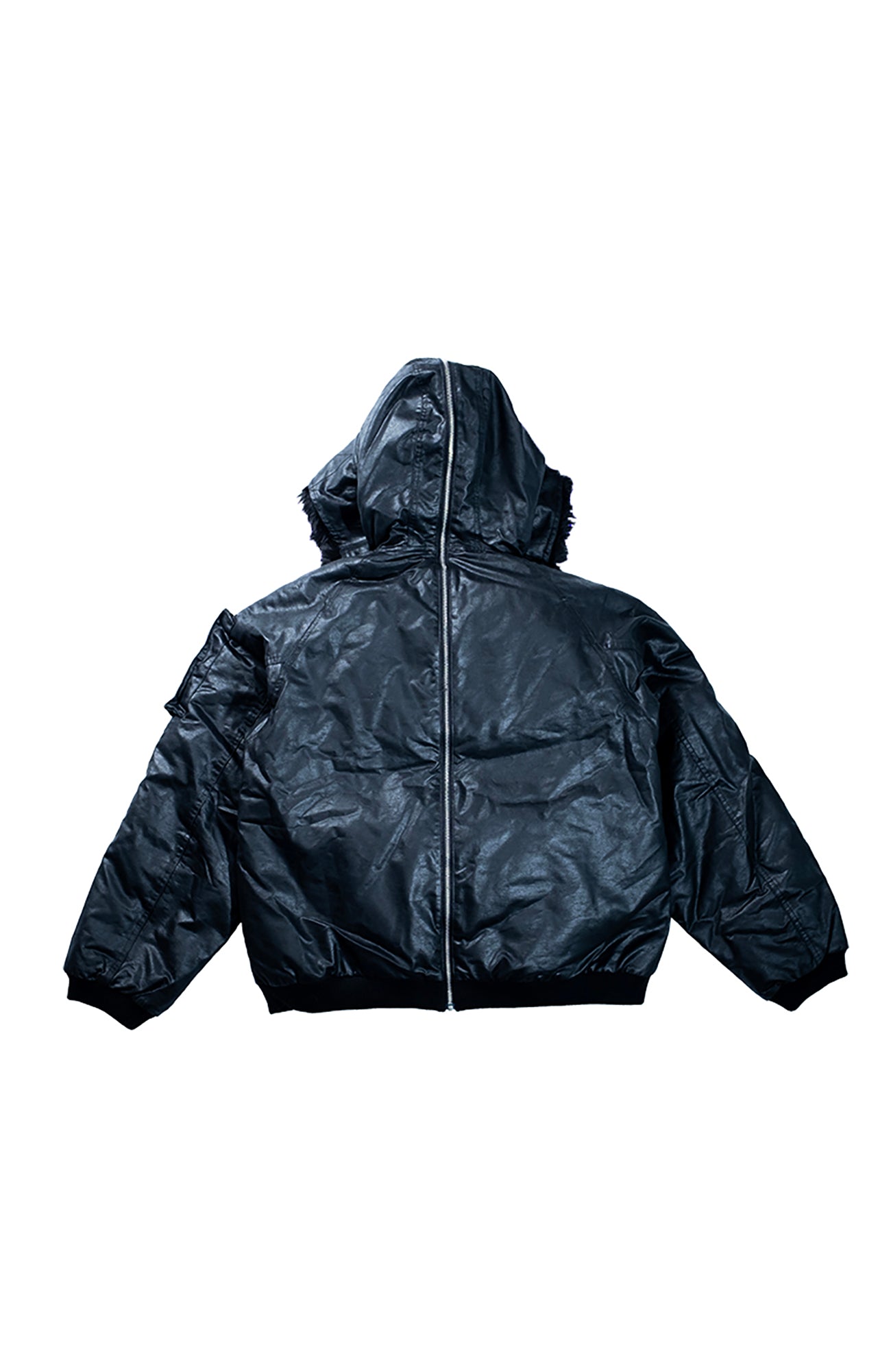 FVVO Faux Fur Liner Hooded Bomber Jacket