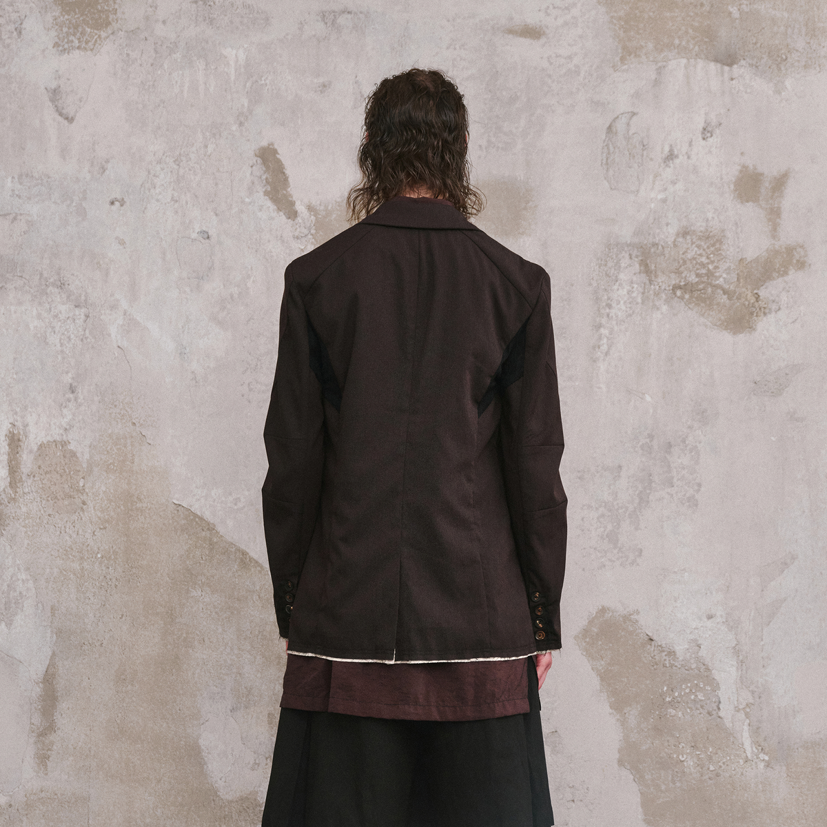ILNya Nieternite Nifutur Spliced Knit Blazer Jacket