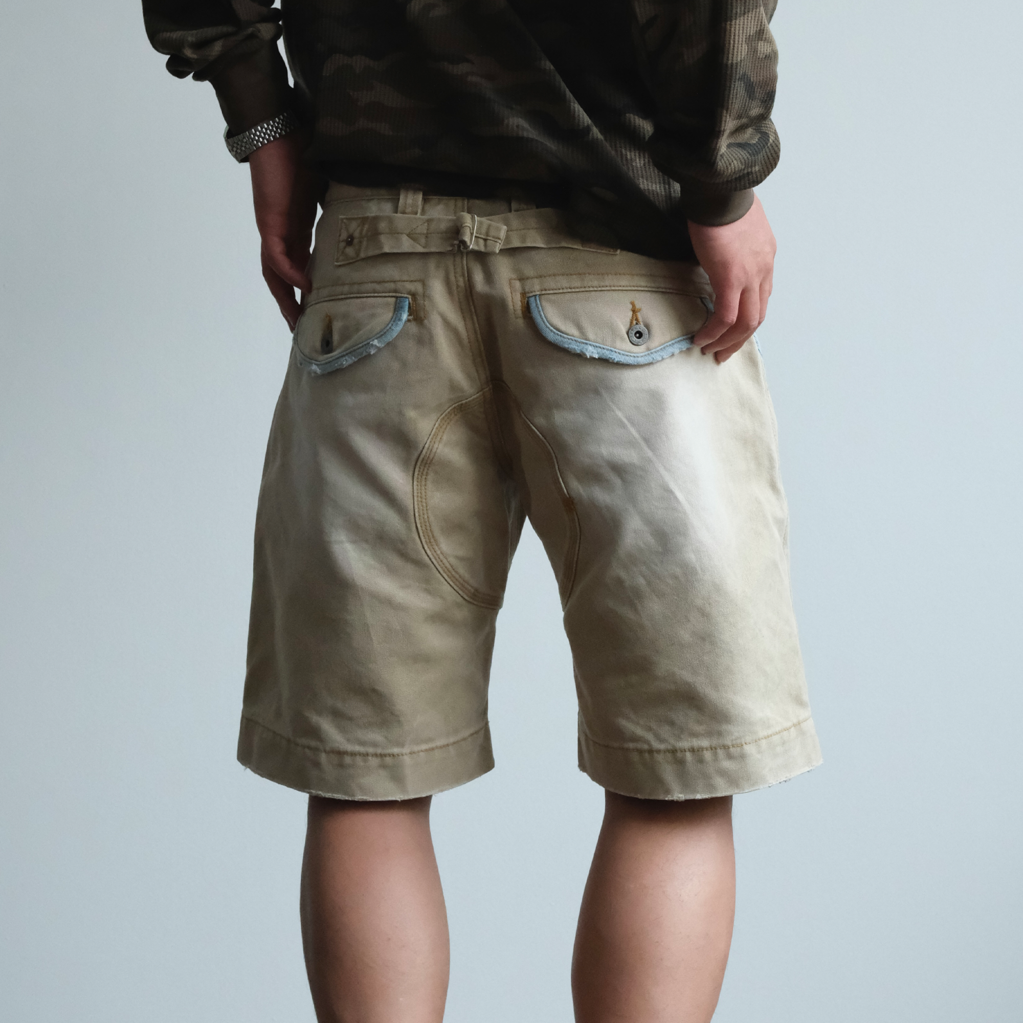 NEIGBORL Retro Washed Spliced Shorts
