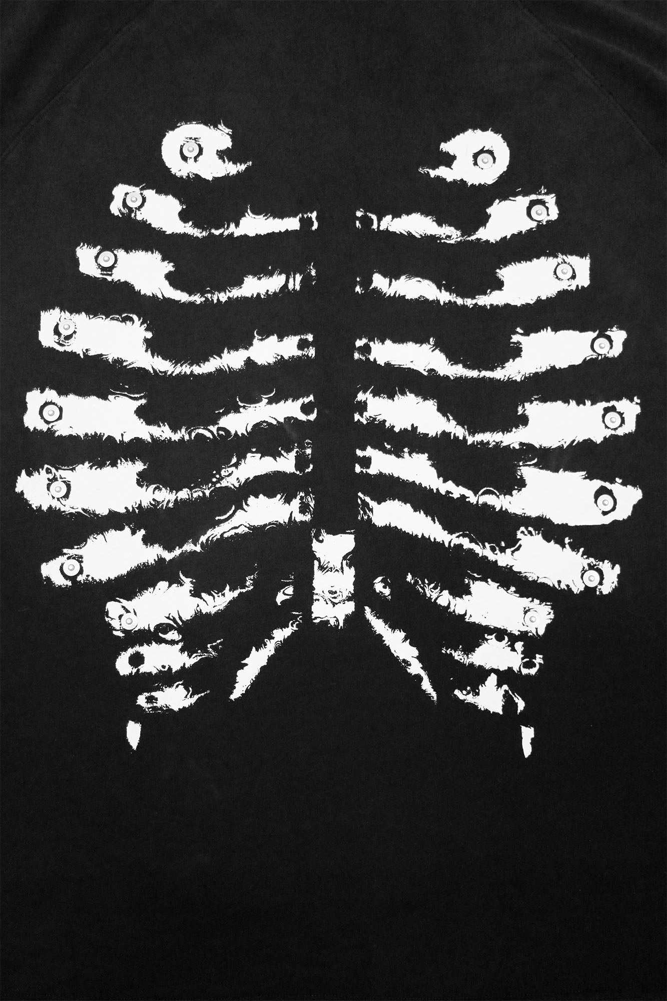 RELABEL Skeleton Graphic Rivet Long-Sleeve Tee, premium urban and streetwear designers apparel on PROJECTISR.com, RELABEL