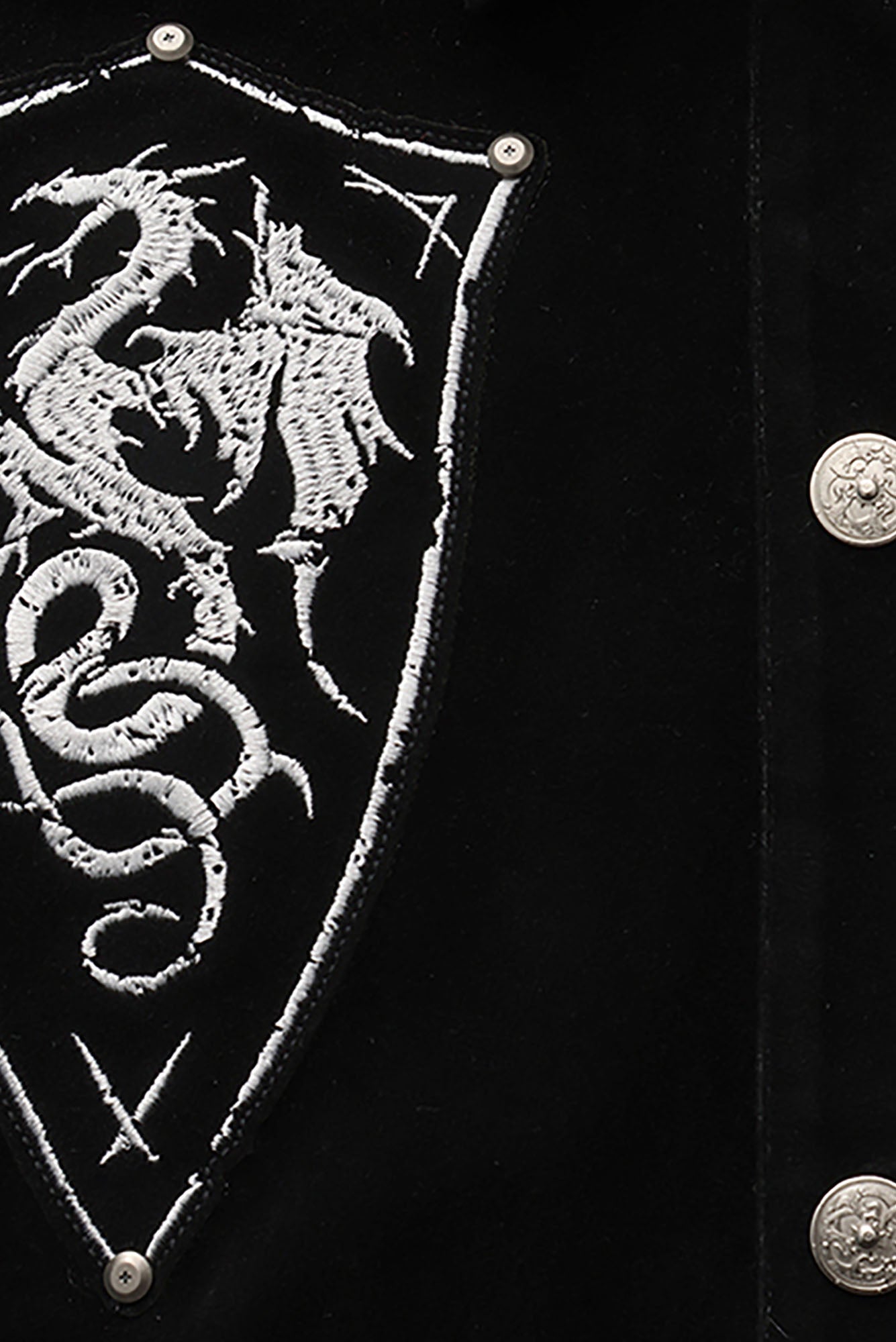 LUUUCAM Dragon Embroidered Suede Jacket