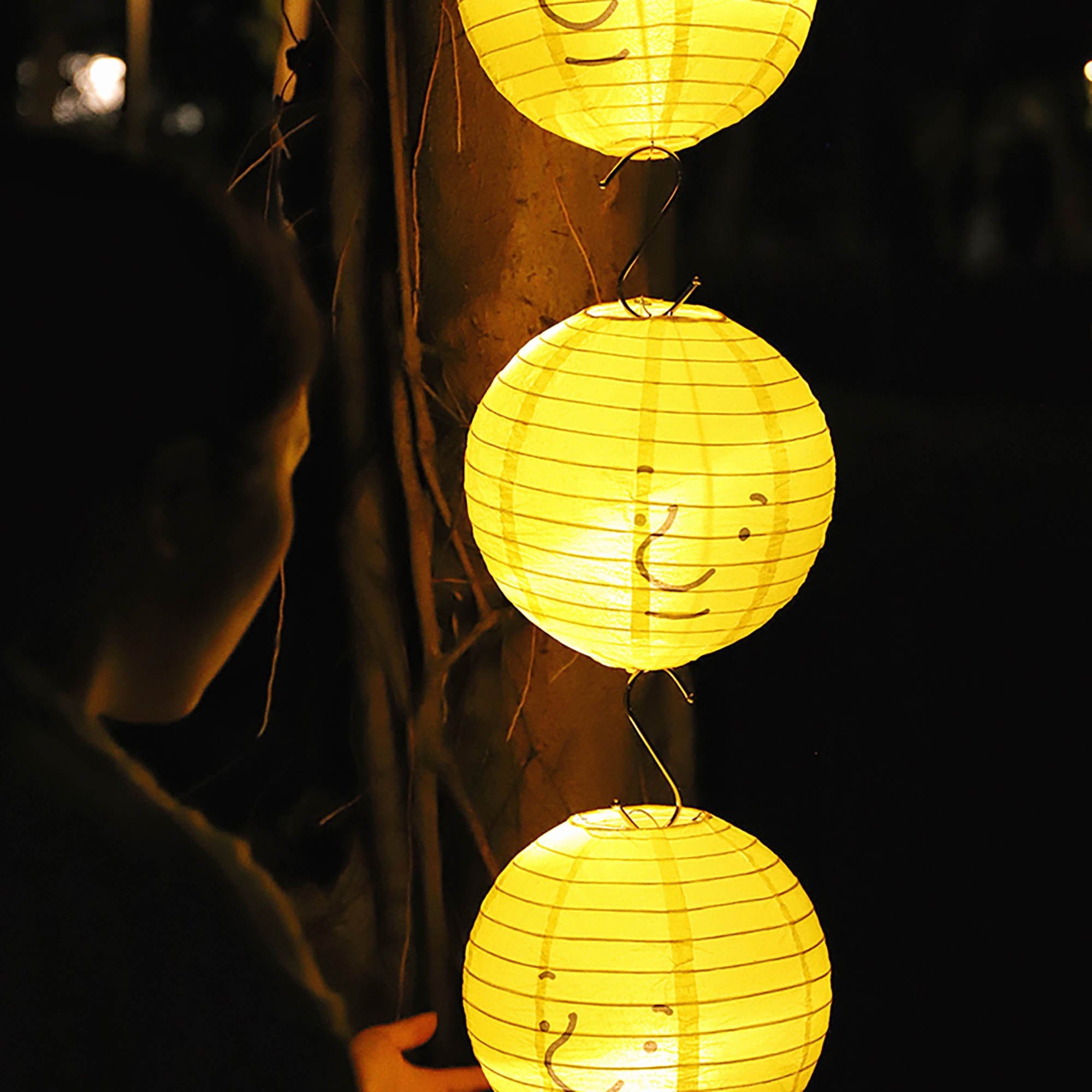 ONADAILYBASIS Smiley Paper Lantern Set