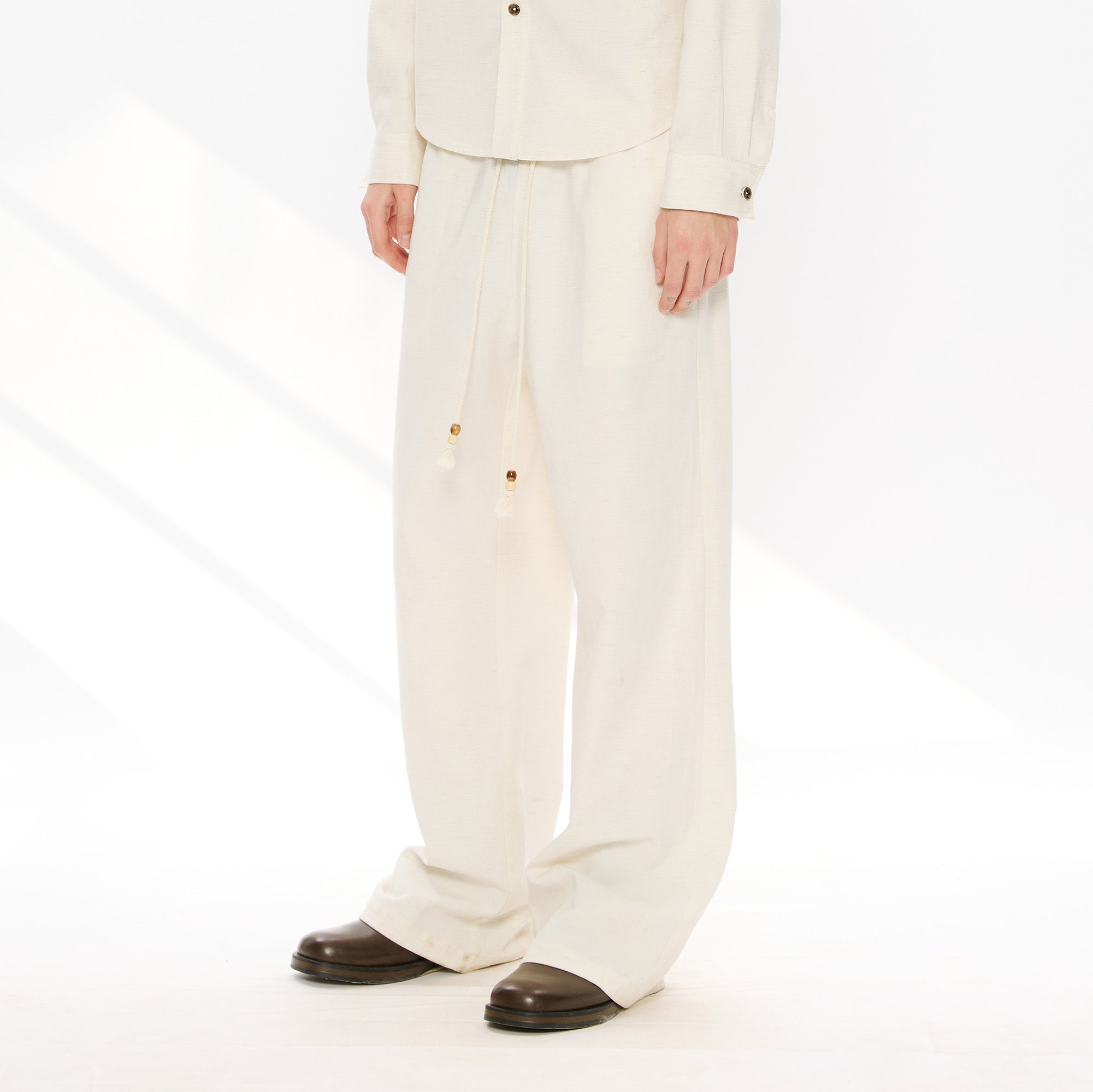 KREATE Tencel-Linen Straight-Leg Pants, premium urban and streetwear designers apparel on PROJECTISR.com, KREATE