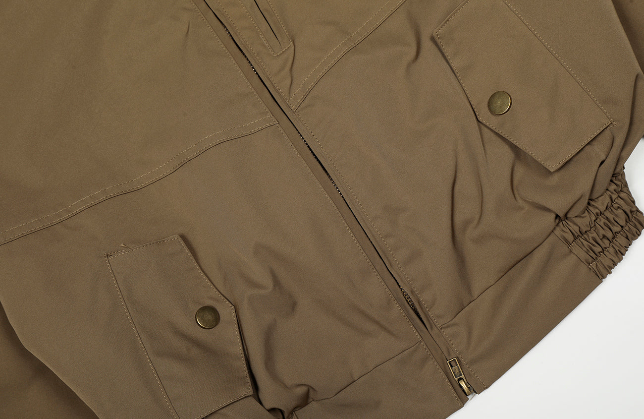 CLP Elastic-Waist Cropped Utility Jacket