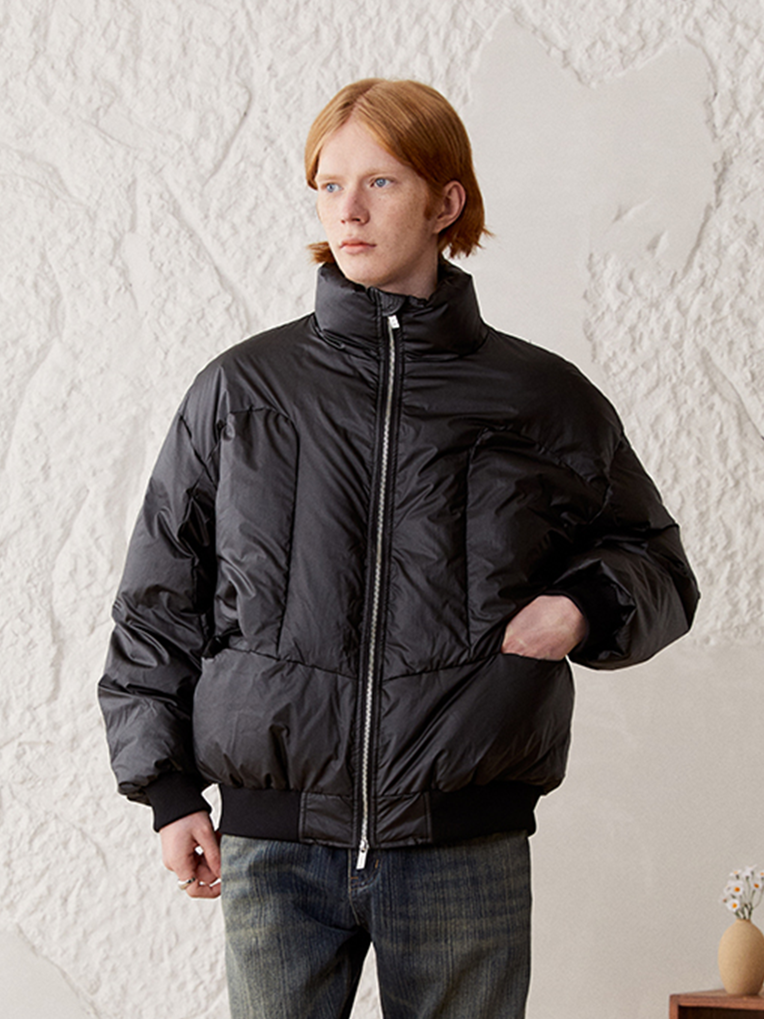 KREATE Modern Paneled Oversized Down Jacket